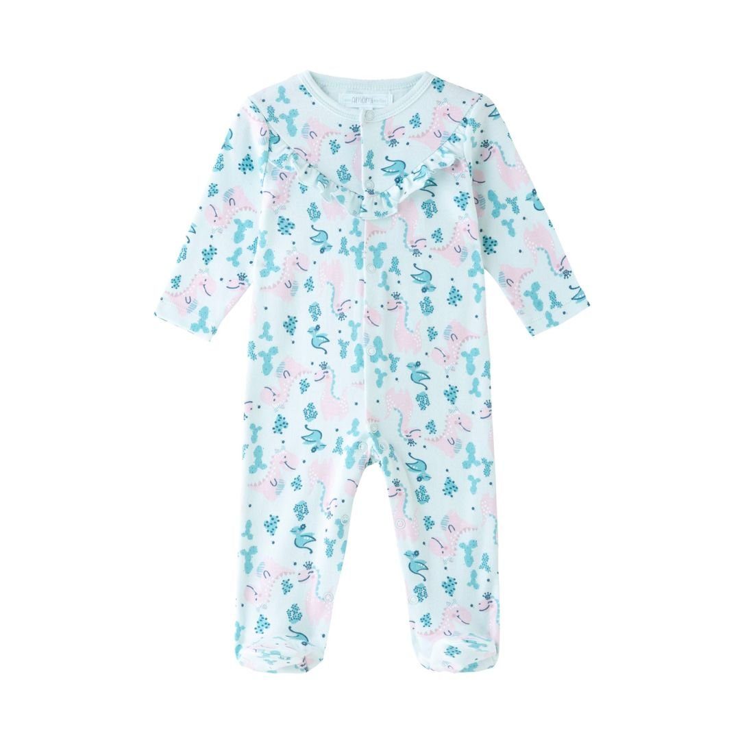 Schlafoverall Babys mit Füßen suebidou Schlafanzug Pyjama für