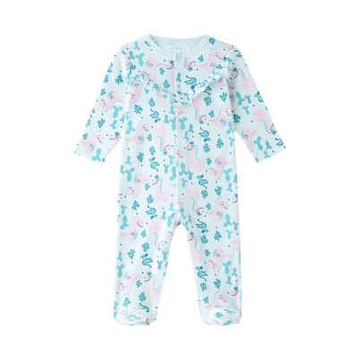 suebidou Pyjama Schlafanzug mit Füßen Schlafoverall für Babys