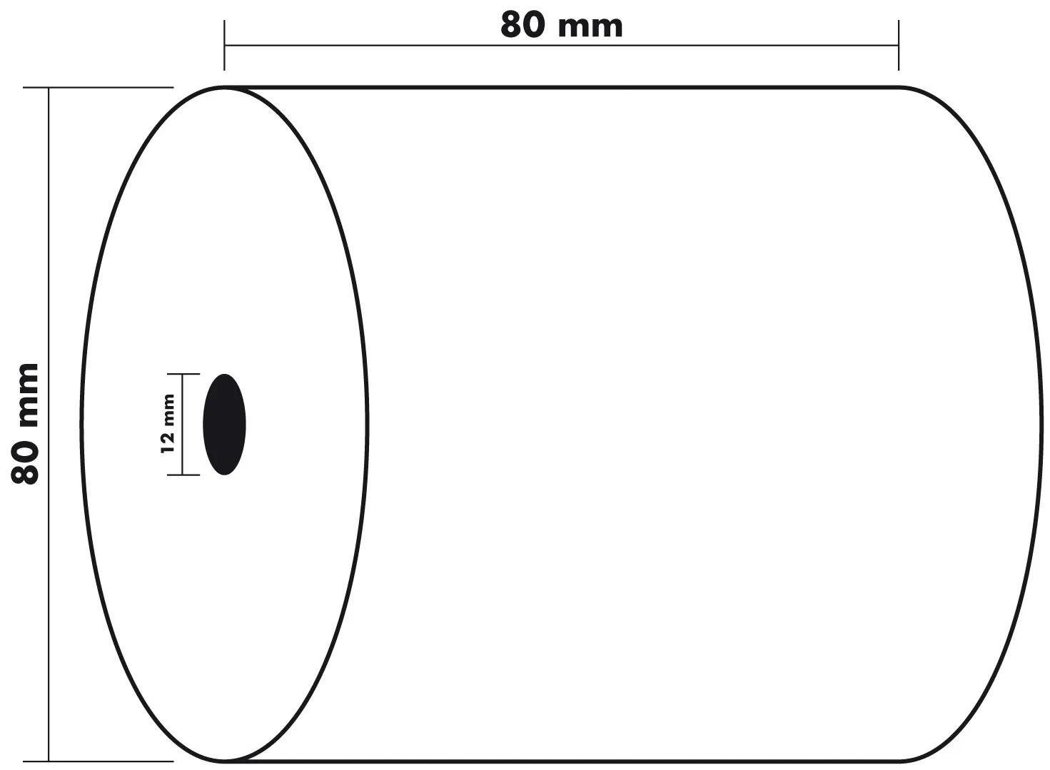 EXACOMPTA Endlospapier 20x Rolle 1-lagig thermisch Kasse 55g B: 80mm L: 172m Weiß 43706E, Kassenrollen – Bild 4 von 5