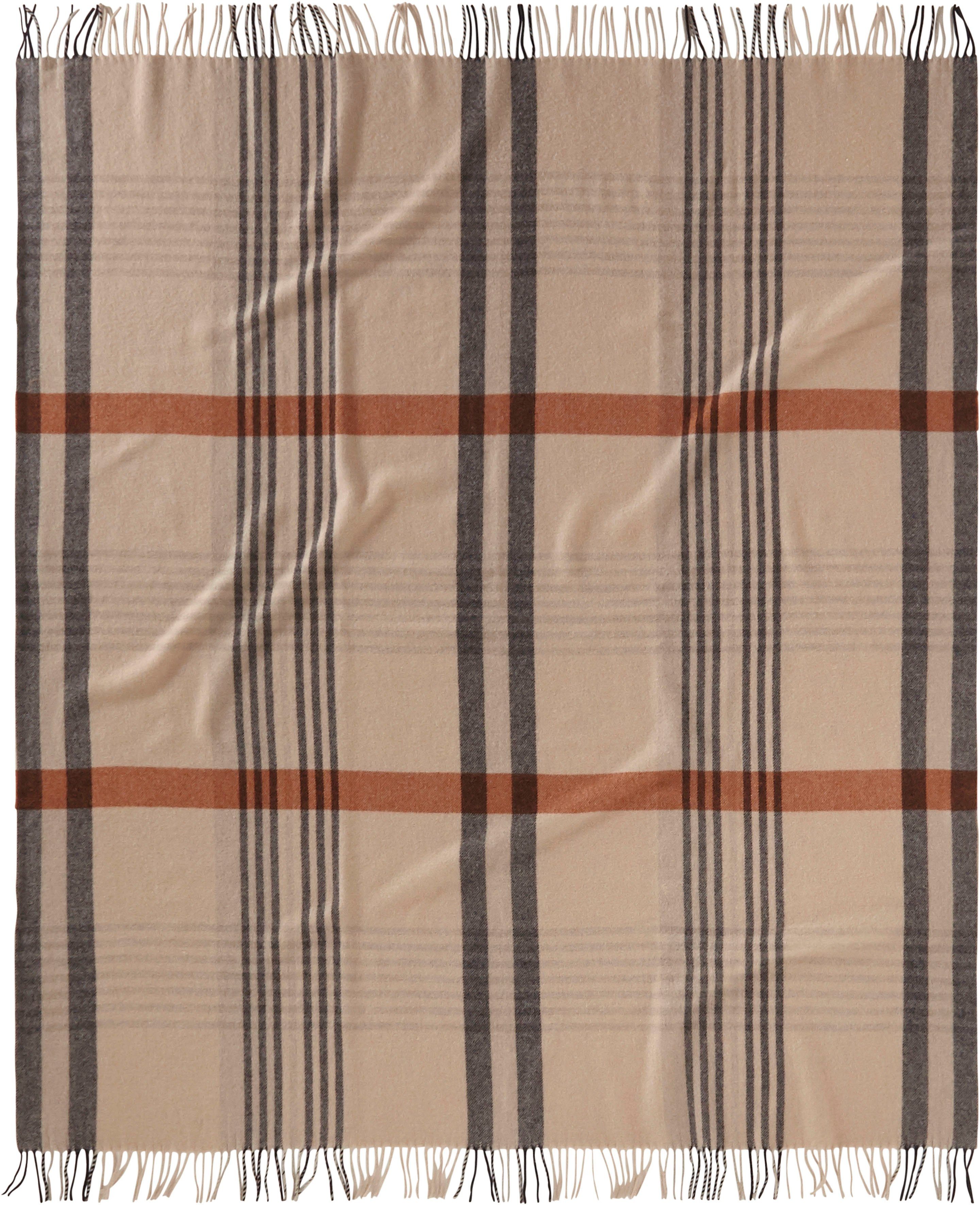 Plaid Mila, Guido Maria Kretschmer Home&Living, aus 100% Schurwolle, Kuscheldecke