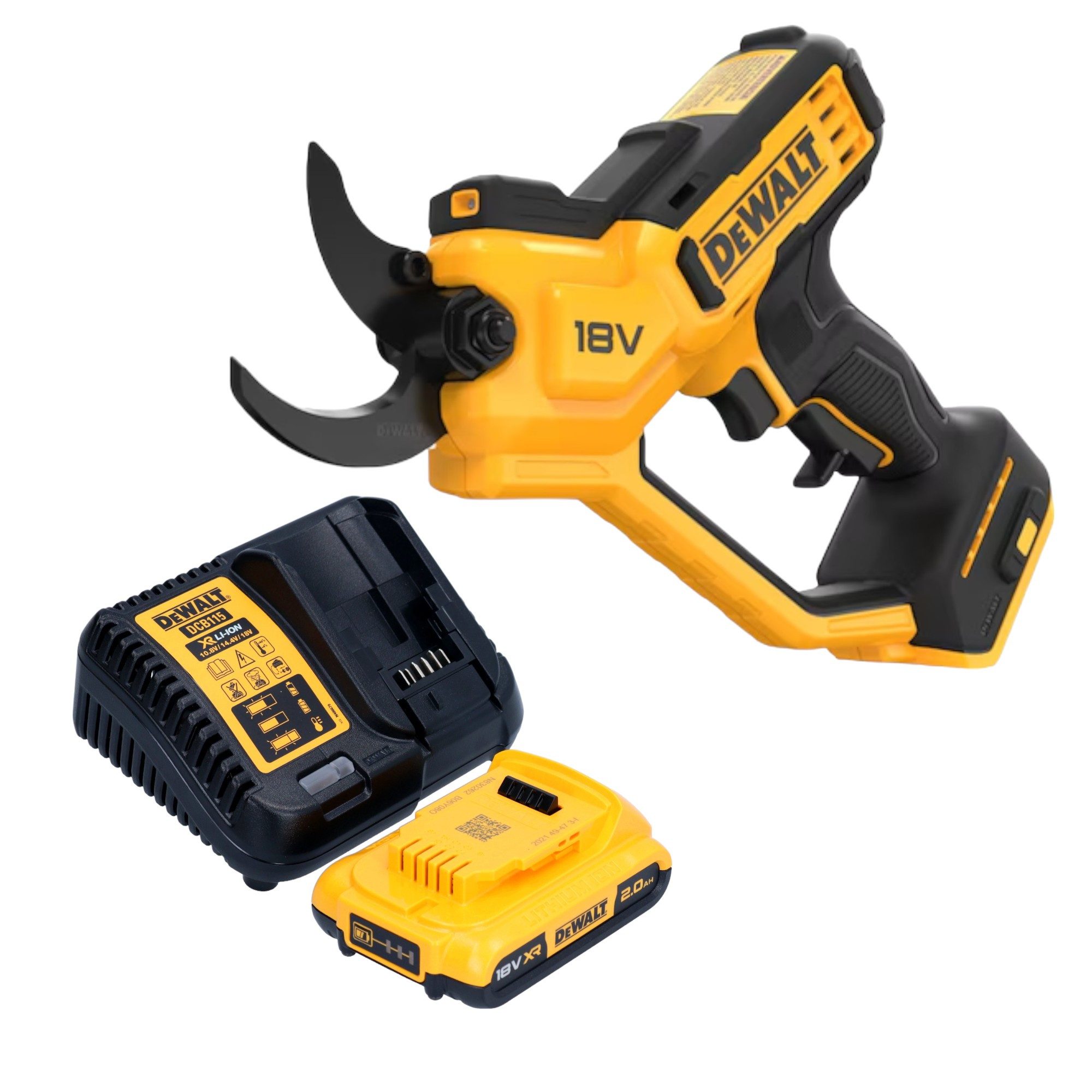 DeWalt Akku-Astschere DCMPP 568 D1 18 V 38 mm + 1x Akku 2,0 Ah + Ladegerät