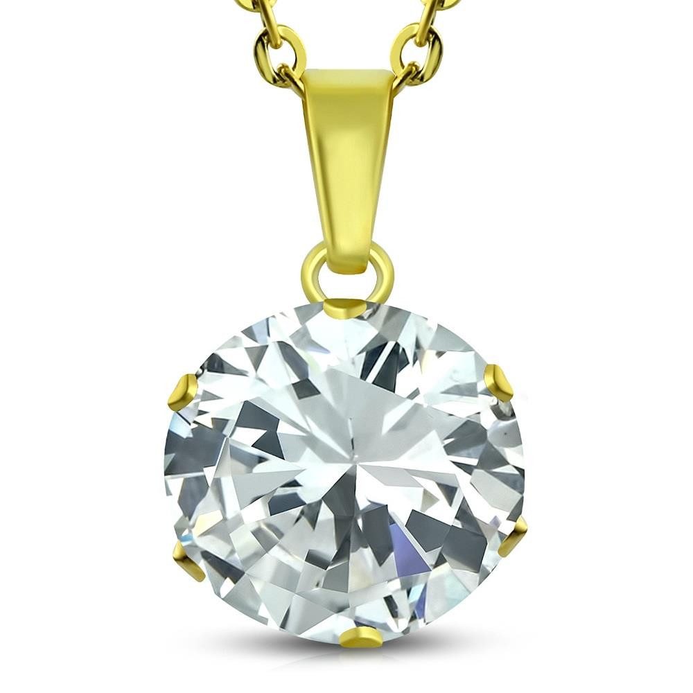 Ketten-Set Kette Kristall Gold aus Edelstahl Unisex