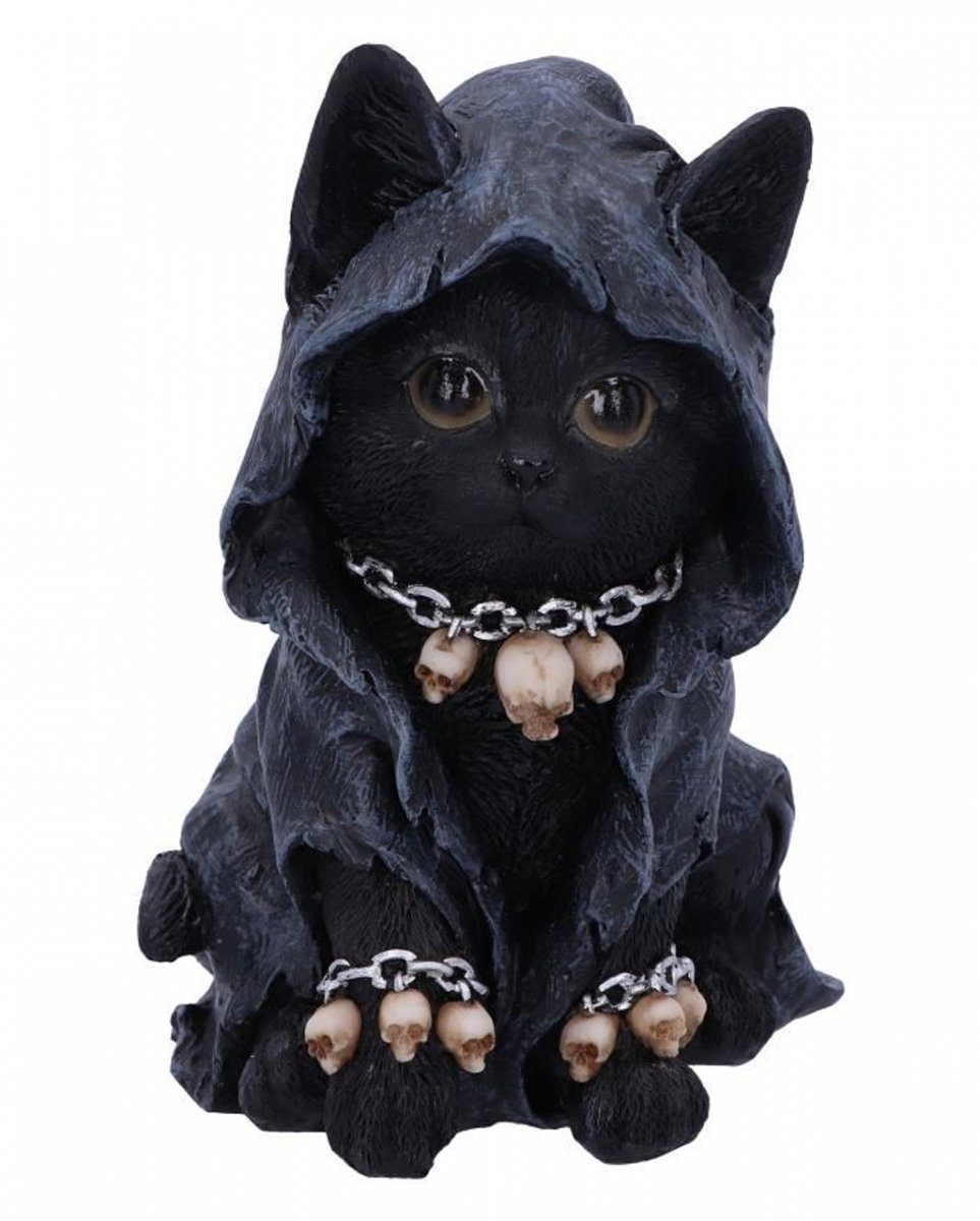 Horror-Shop Dekofigur Grim Reaper Katze mit Totenkopf Ketten als Gothic günstig online kaufen