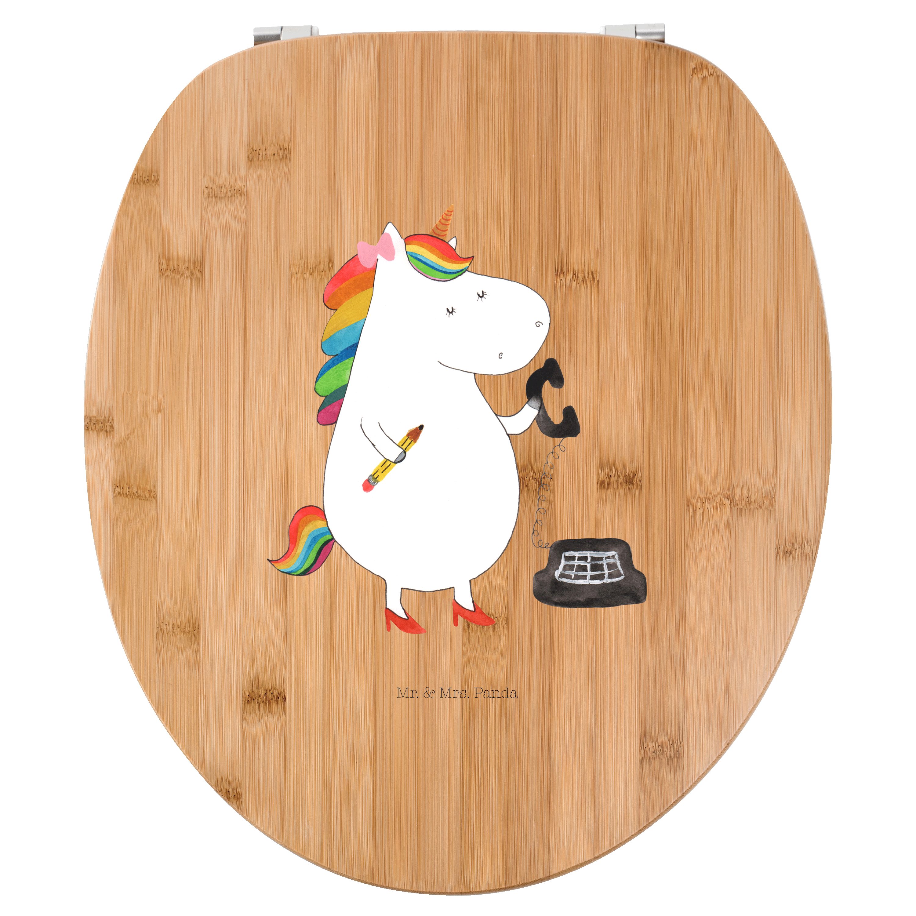 WC-Sitz Einhorn Sekretärin - Transparent - Geschenk, Steuerbüro, Toilette, Un