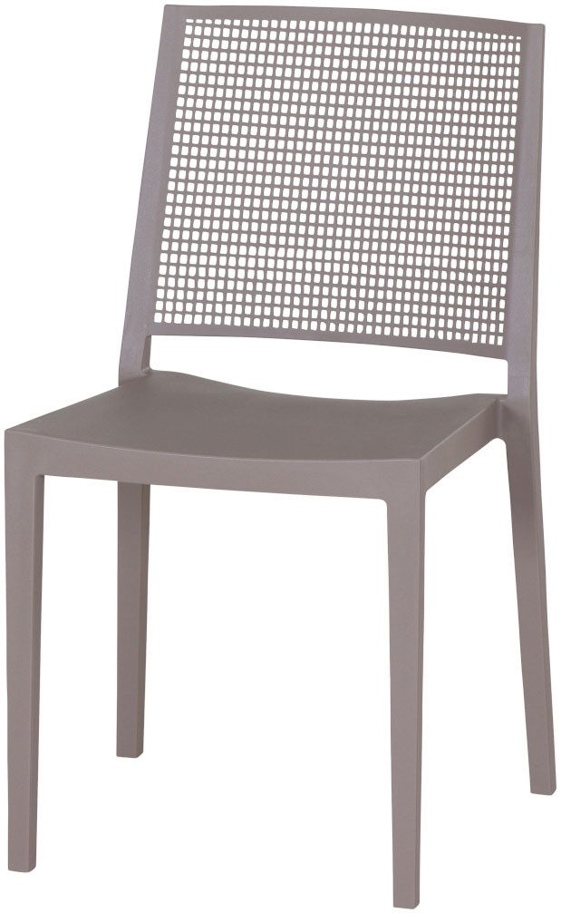 Siena Garden Gartensessel Square 2er Set Stapelstuhl taupe (Set, 2-St), Gestell, Polypropylen/Glasfaser