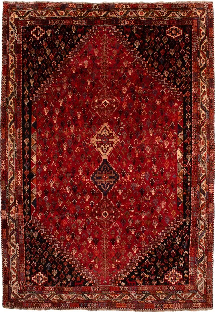 Orientteppich Shiraz 217x316 Handgeknüpfter / Höhe: Trading, Perserteppich, 10 Nain Orientteppich rechteckig, mm