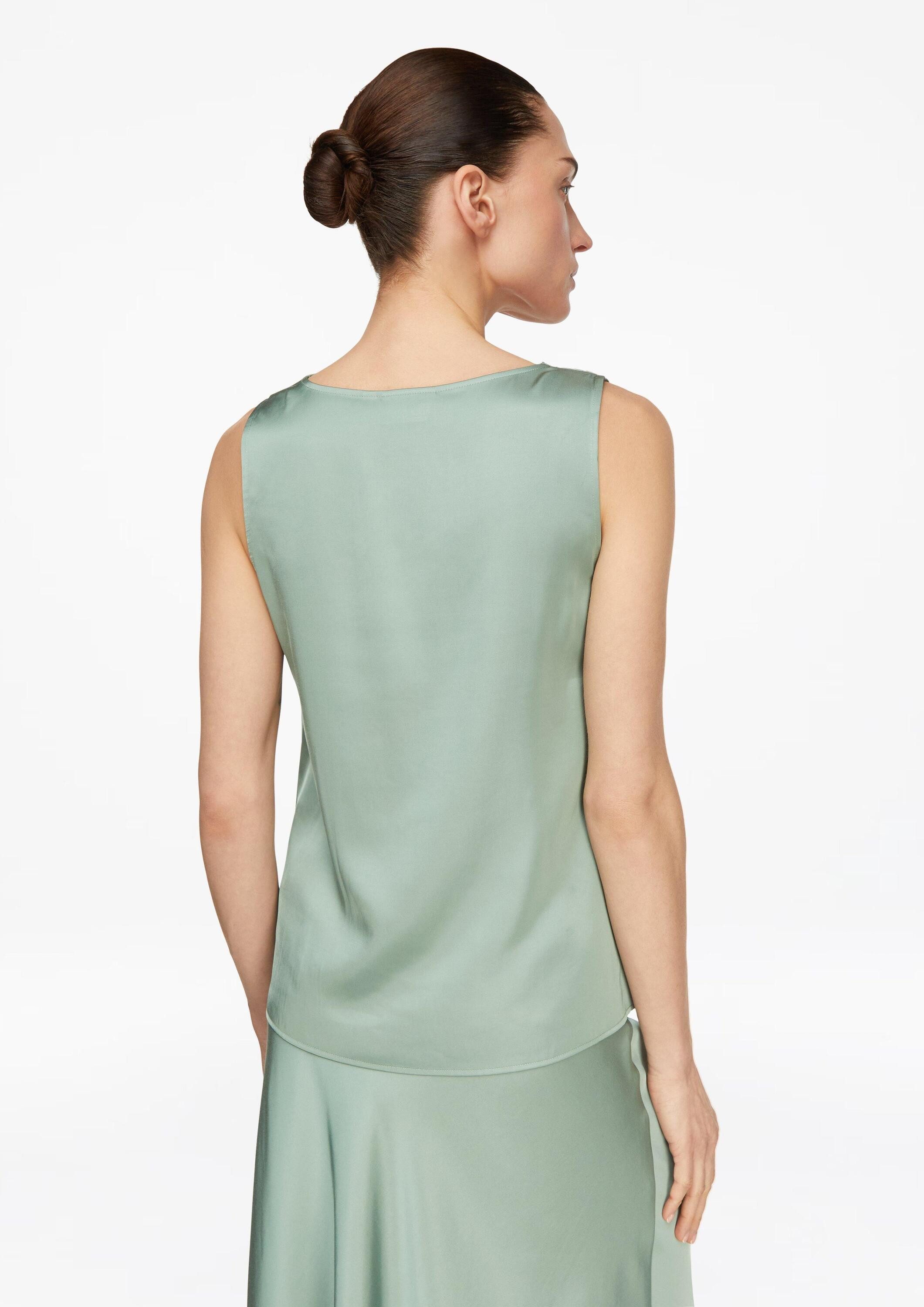 comma Blusentop Bluse Satin-Wasserfall-Top