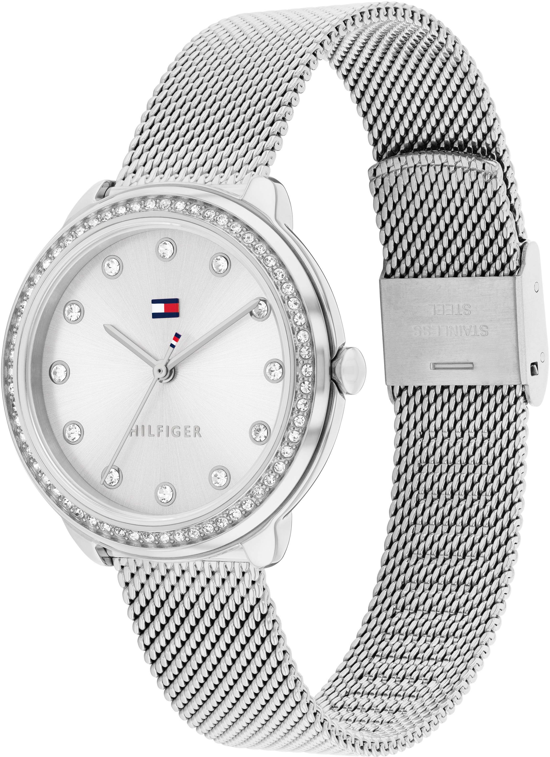 Tommy Hilfiger Quarzuhr DEMI 1782698, Armbanduhr, Damenuhr, Glaskristalle, günstig online kaufen
