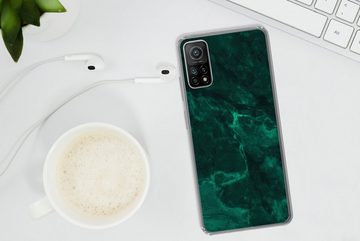 MuchoWow Handyhülle Marmor - Limone - Grün - Strukturiert - Marmoroptik, Phone Case, Handyhülle Xiaomi Mi 10T, Silikon, Schutzhülle