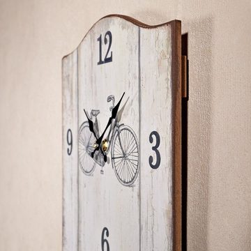 Melko Wanduhr »Dekouhr Wanduhr XXL aus Holz 70x30 cm Wand Shabby Design Küchenuhr« (Paulownienholz)