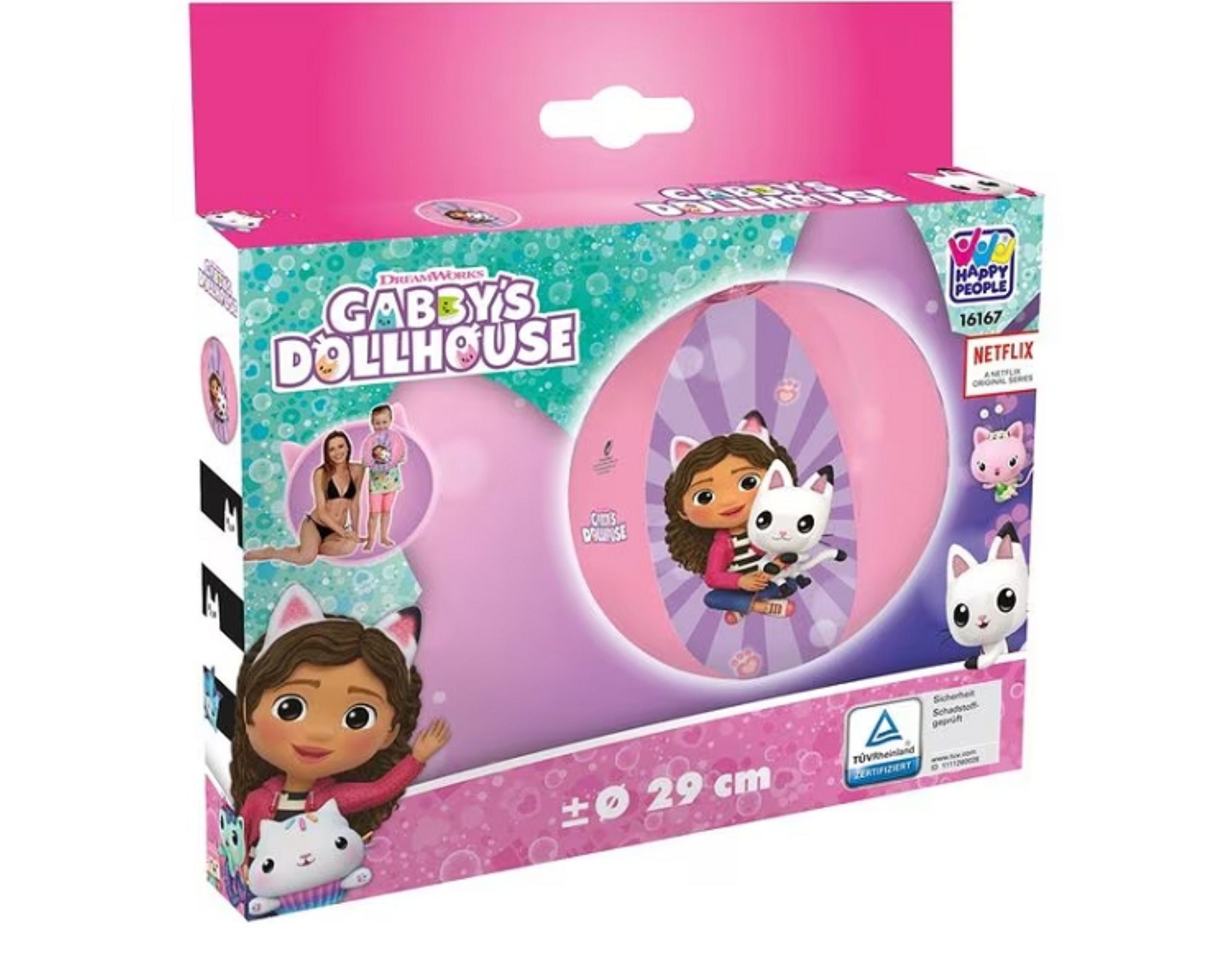 Gabby's Dollhouse Beachball Gabi - Strandball 29 cm (1-St)