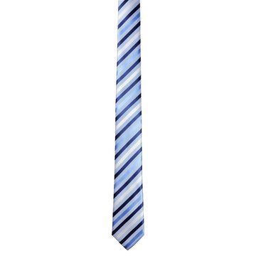 GASSANI Krawatte Streifenkrawatte Business Festlich, Herren-Krawatte Hochzeit Schlips (Set, 2-St., Krawattenset, Einstecktuch, zum Sakko, Slim Fit, Dünn) Schmal, Slim Tie, Satin Jacquard Gestreift Gemustert, Seide-Touch