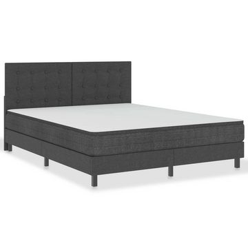 furnicato Bett Boxspringbett Dunkelgrau Stoff 180x200 cm