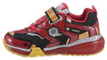 Geox Blinkschuh J BAYONYC BOY Sneaker mit Marvel-Motiv, Freizeitschuh, Halbschuh, Schnürschuh