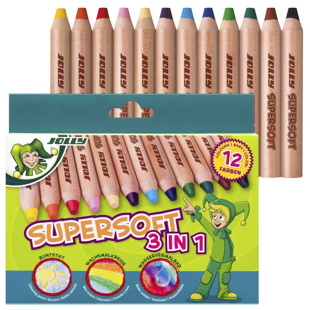 JOLLY Buntstift JOLLY Supersoft 3 in 1 Buntstifte