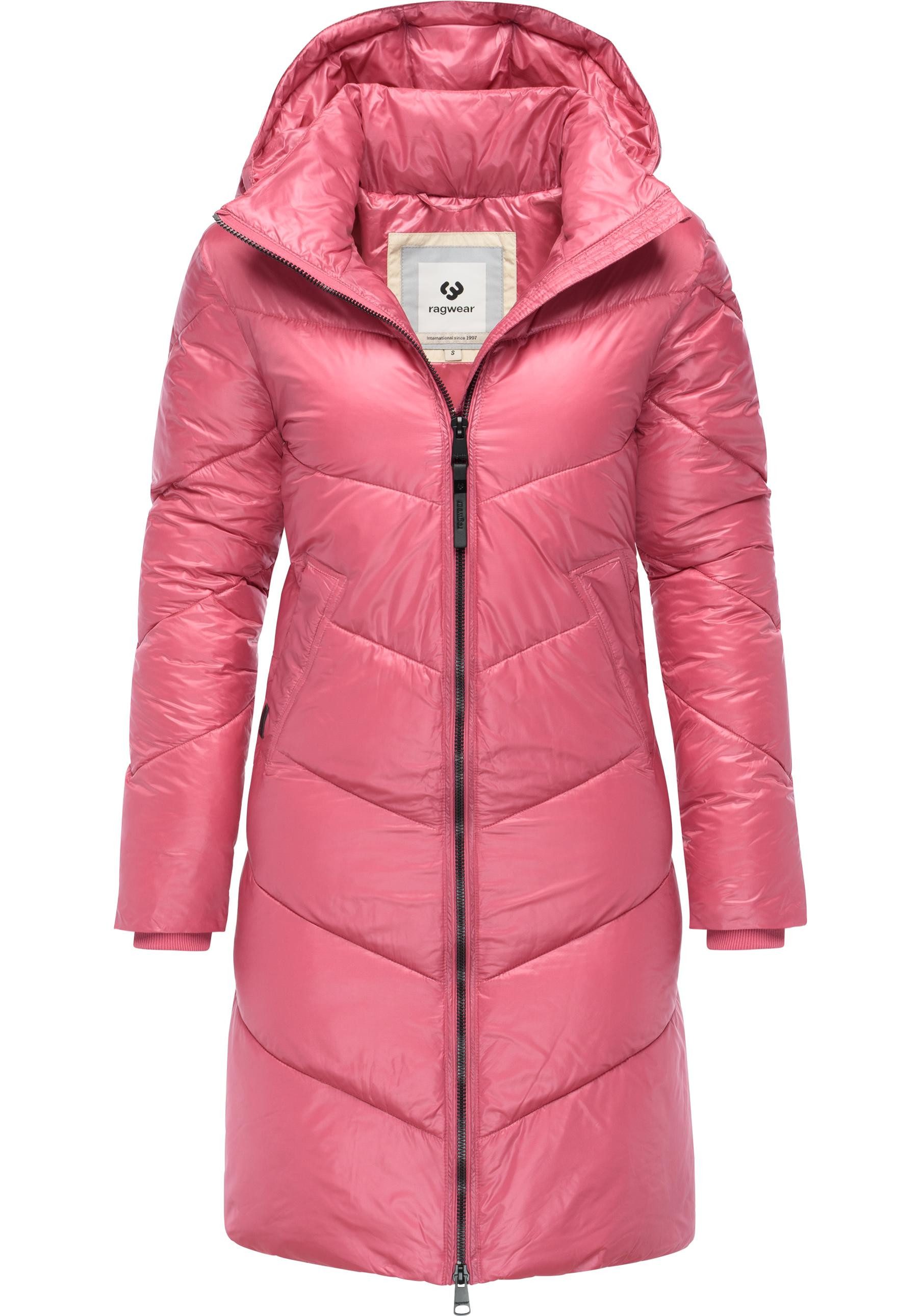Ragwear Wintermantel Rebelka Shiny Glänzender Winter Steppmantel mit Kapuze – Bild 4 von 5