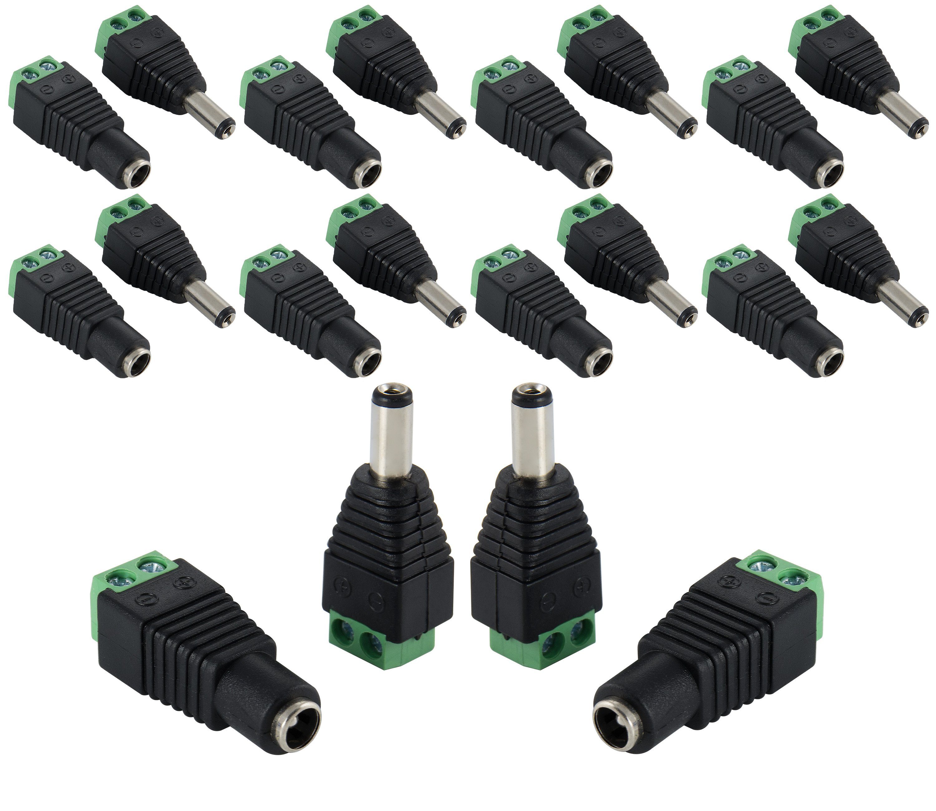 DC Adapter auf 2-Pol Terminalblock für LED Streifen, Beleuchtung, CCTV Stromadapter