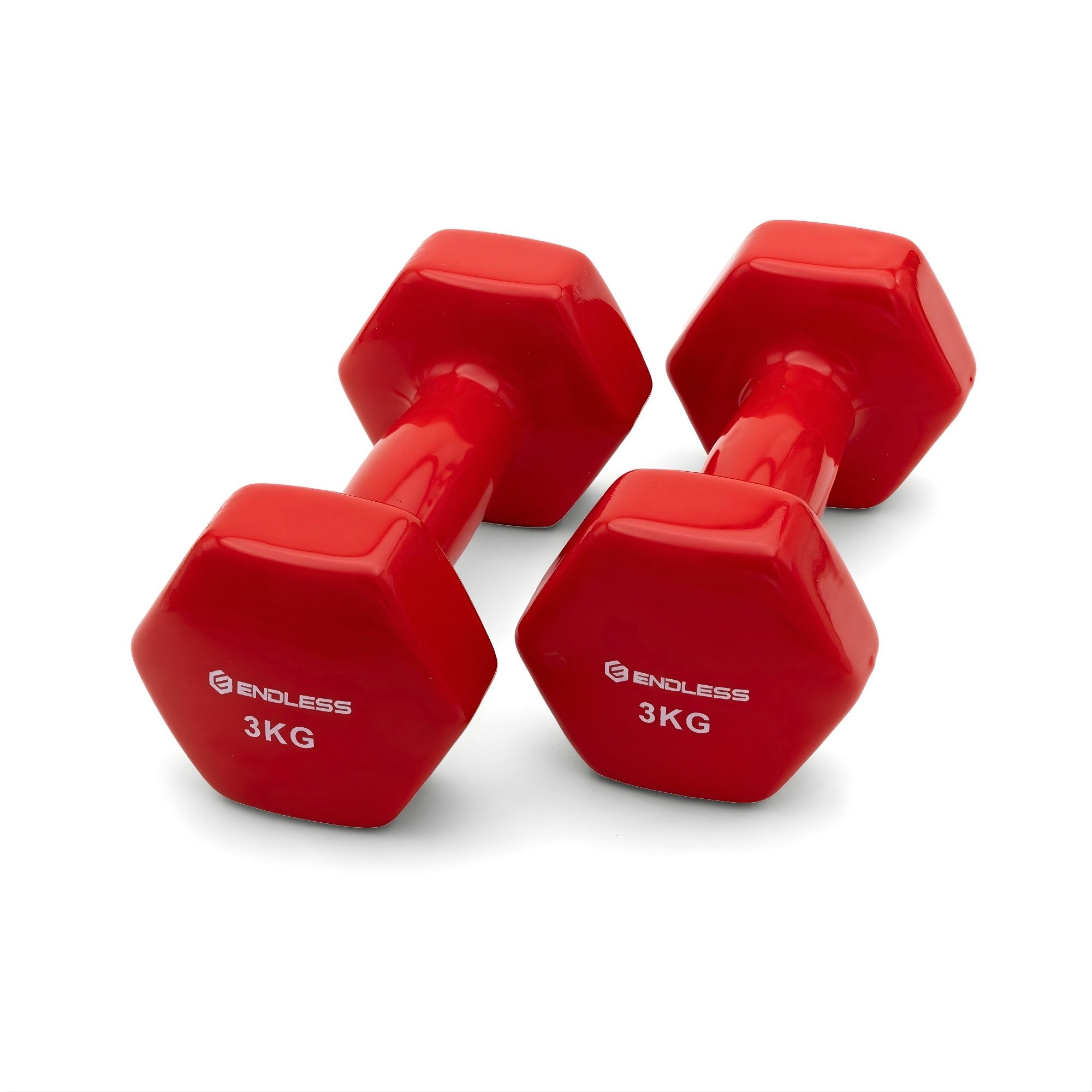 Endless Kurzhantel Vinyl Hex Hantelset für Fitness & Krafttraining, (Set, 2-teiliges Vinyl-Hantel Set)