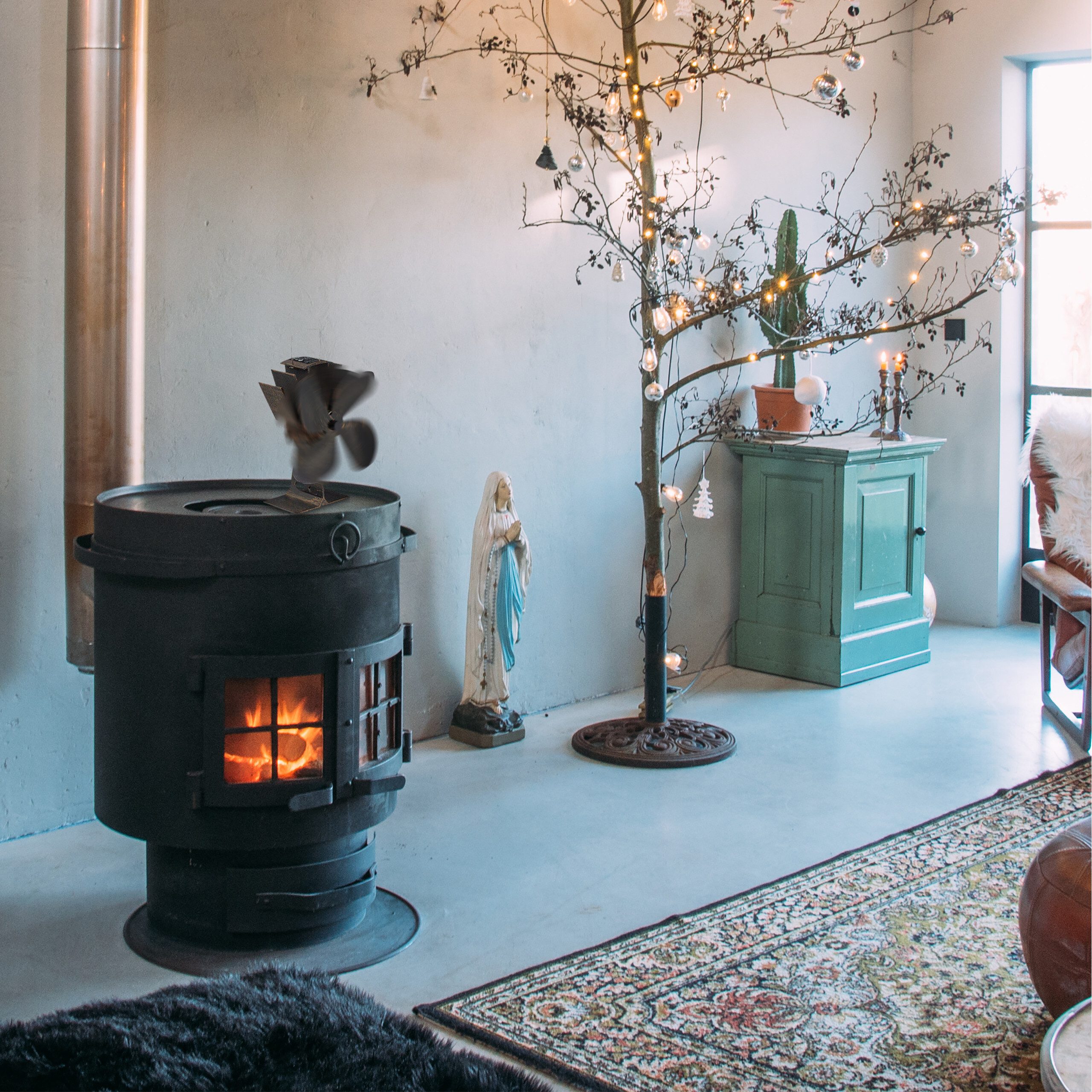 relaxdays Kaminventilator Ofenventilator ohne Strom Vintage günstig online kaufen