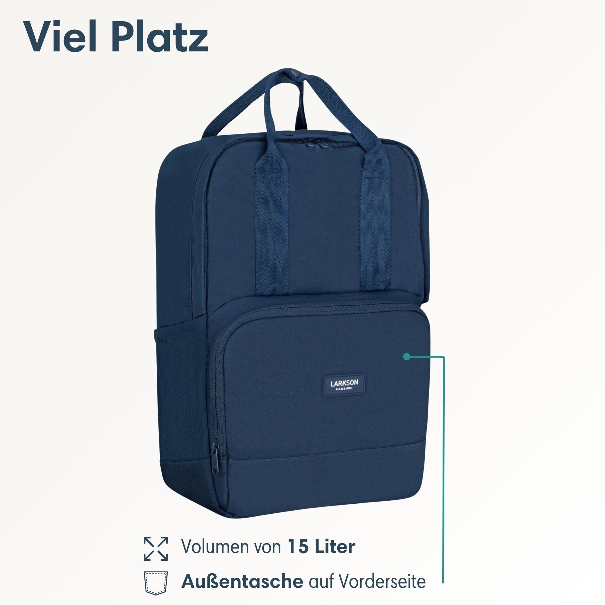 LARKSON Cityrucksack No 6 Laptop Rucksack Damen Herren (1-tlg), Tagesrucksack, Laptopfach, Wasserabweisend