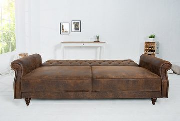 riess-ambiente Sofa MAISON BELLE AFFAIRE 220cm antik braun, mit Bettfunktion