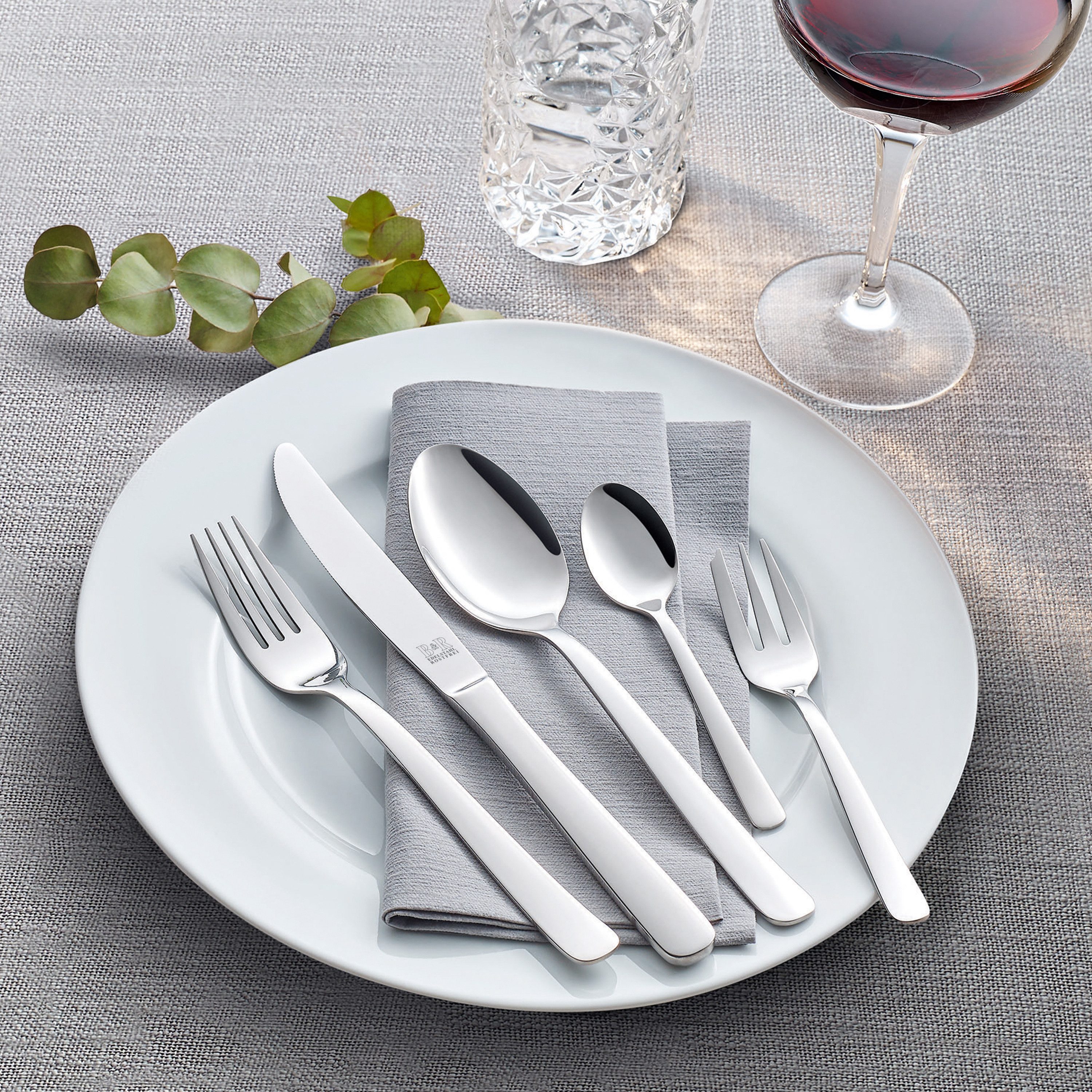 Beckmann & Rommerskirchen Besteck-Set LUNA (60-tlg), 12 Personen, Edelstahl 18/10, hochglanzpoliert