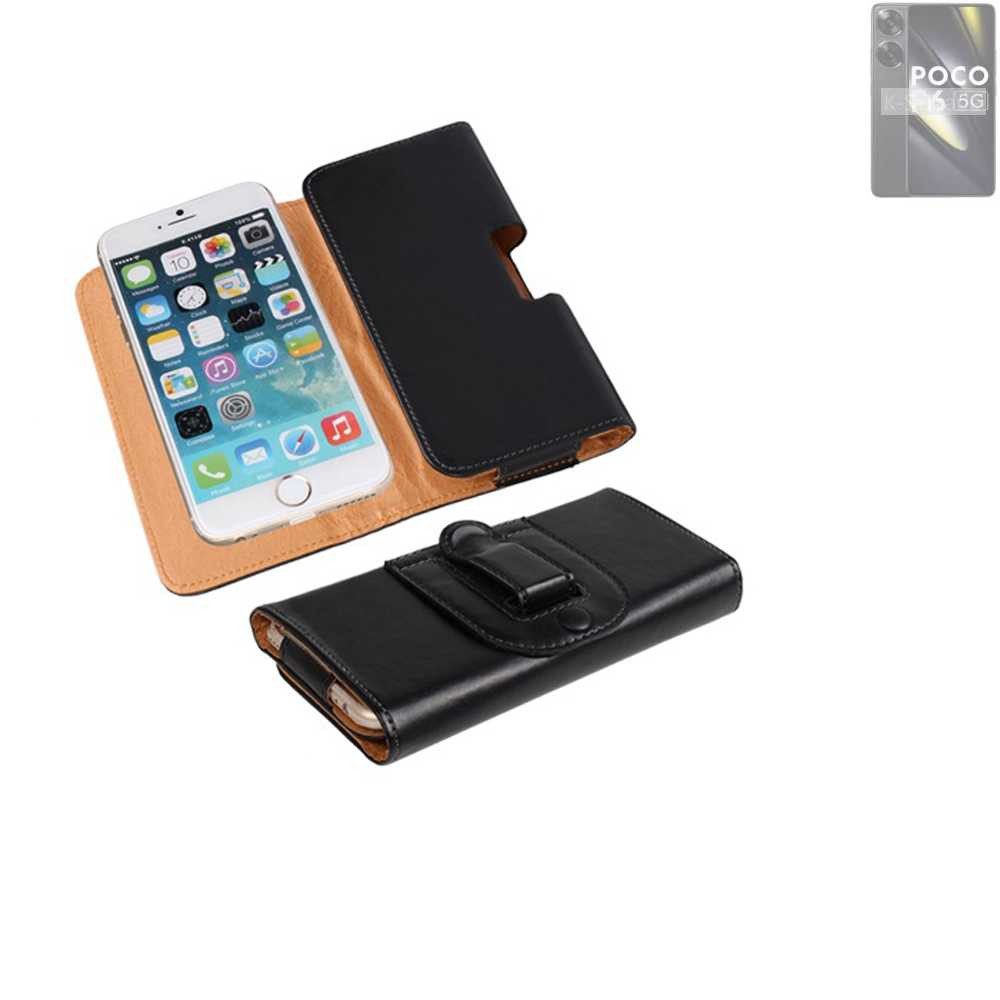 K-S-Trade Handyhülle für POCO F6, Schützhülle Handyhülle Holster Gürtel Tasche Schutzhülle