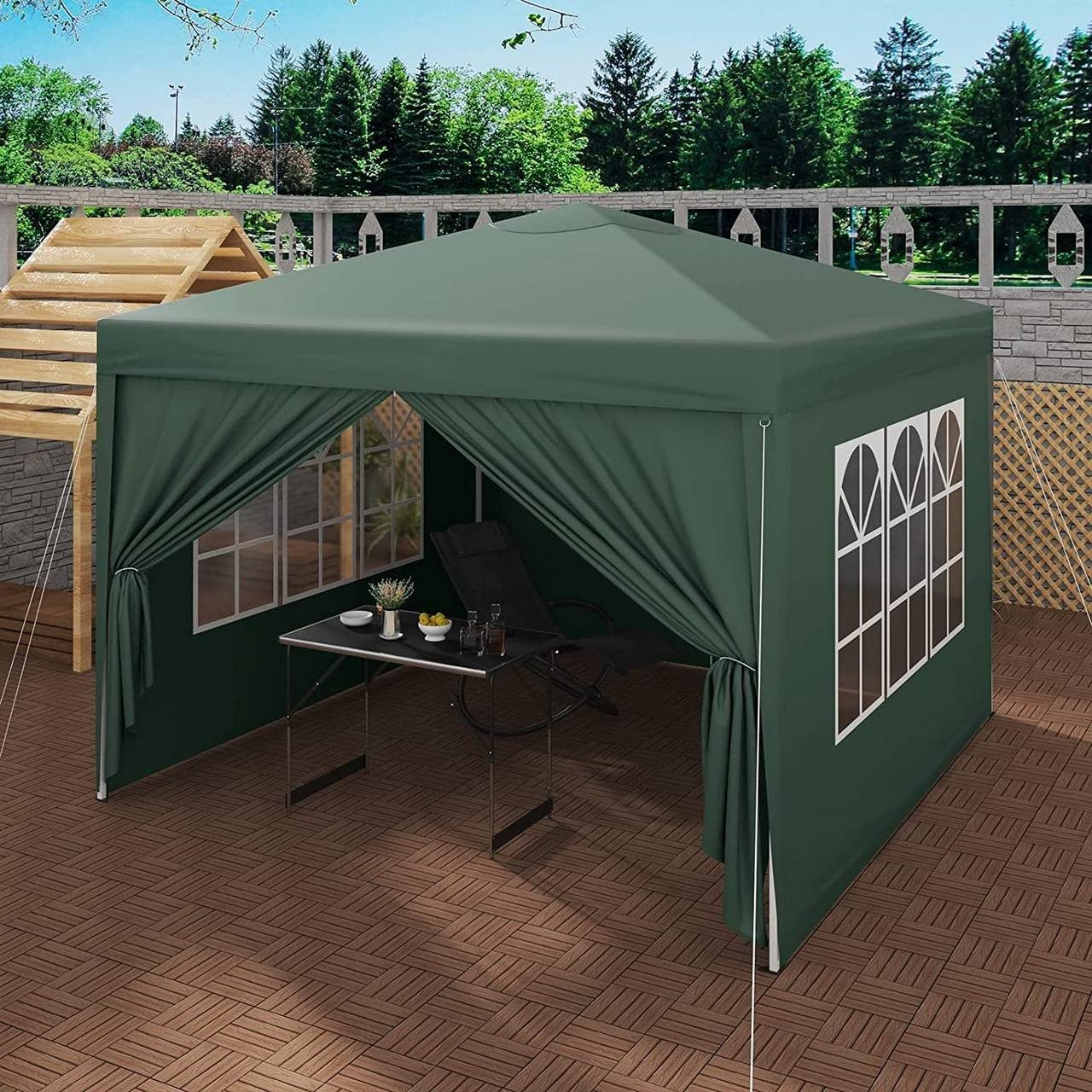 Woltu Faltpavillon, mit 4 Seitenteilen, aus günstig online kaufen