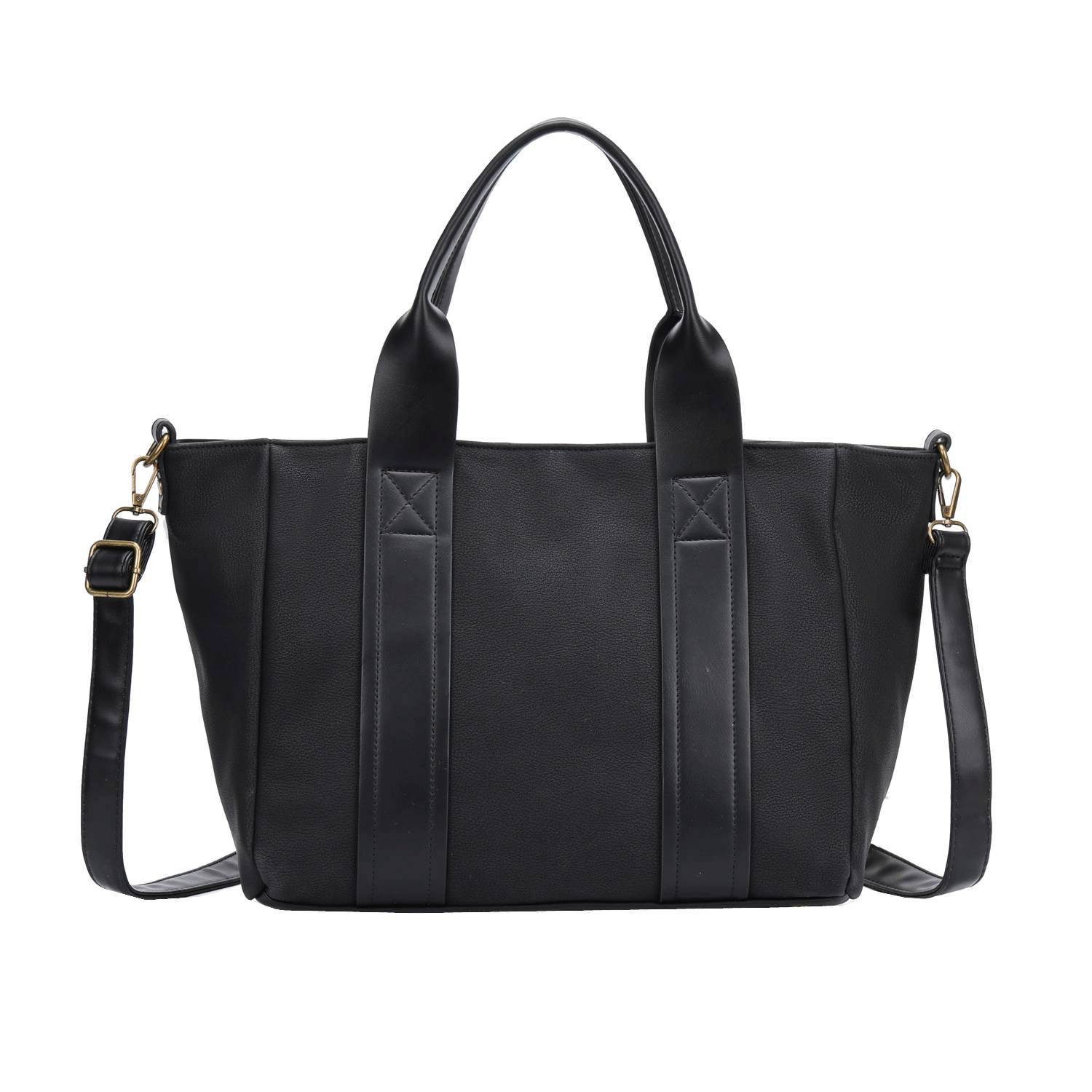 ITALYSHOP24 Schultertasche DAMEN TASCHE Shopper Handtasche Business Umhängetasche Freizeittasche, CrossOver Tote Bag Aktentasche Henkeltasche Leder Optik City Bag Reise