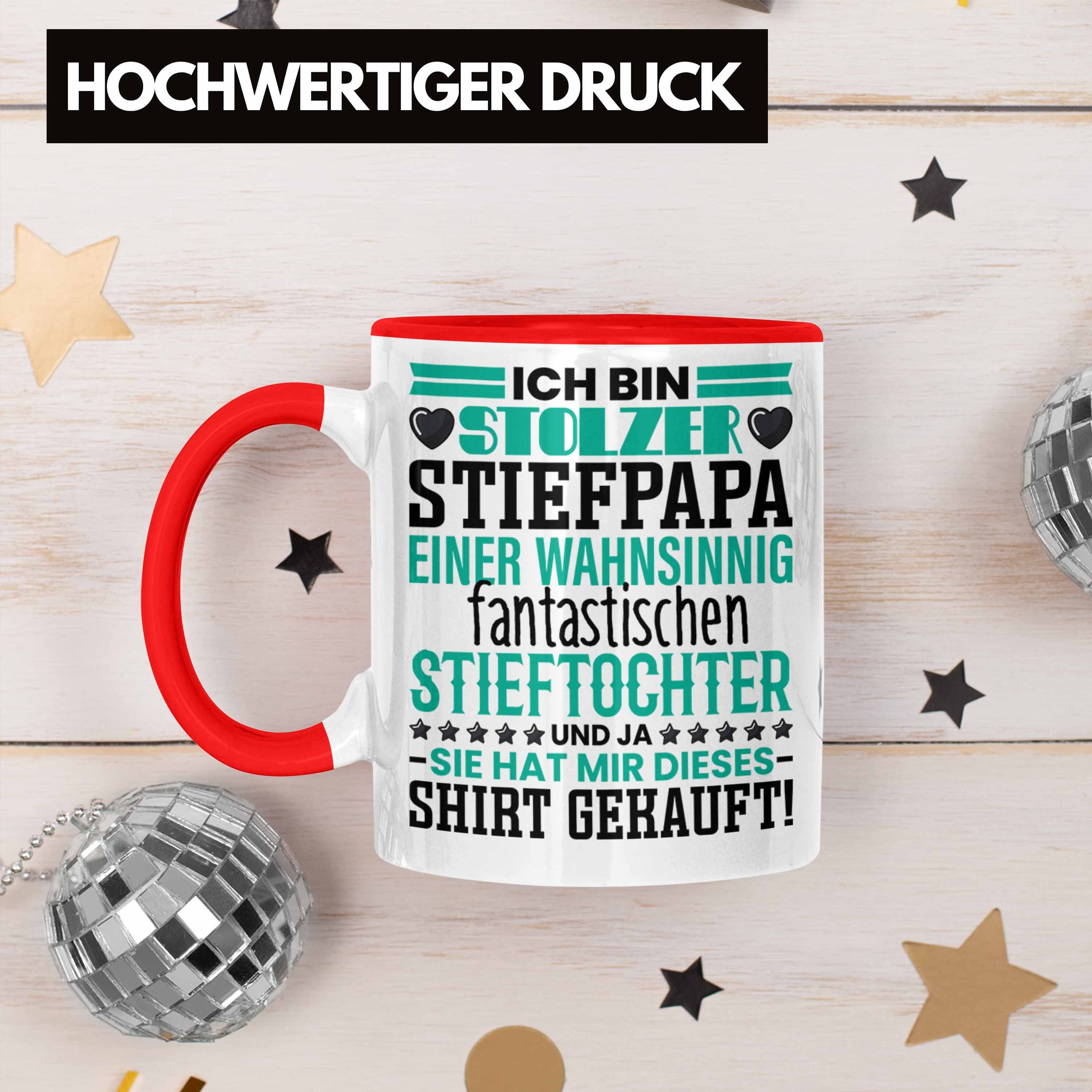 Trendation Tasse Kindern Rot St Ich Stiefvater Stiefvater Geschenk Spruch Tasse an von Bin