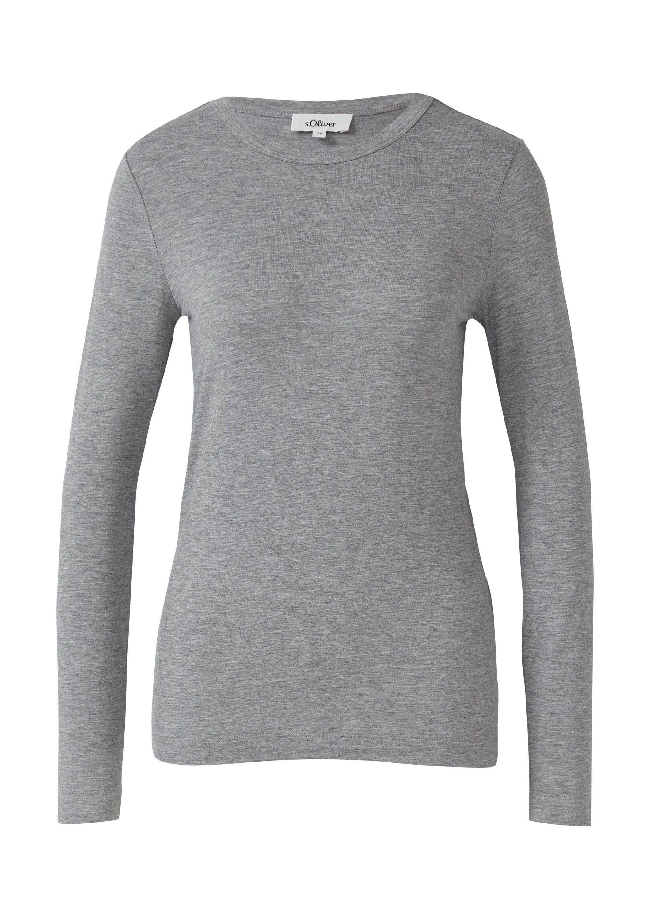 s.Oliver Langarmshirt T-Shirt Leichtes Longsleeve im Slim Fit günstig online kaufen