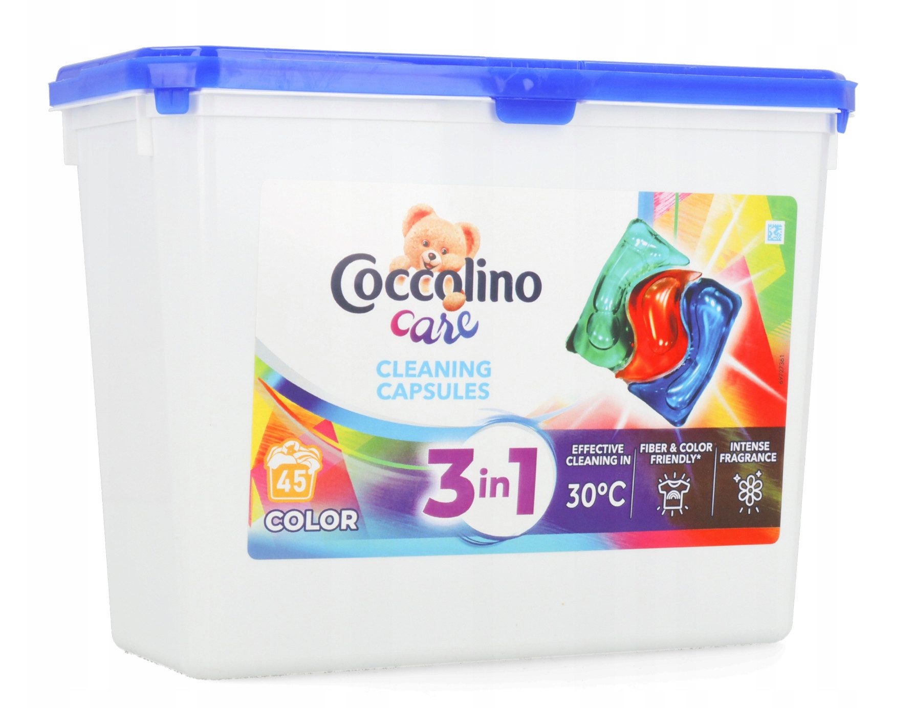 KomfortHome Coccolino 45 Discs 3in1 Vollwaschmittel Colorwaschmittel (45 Stück)