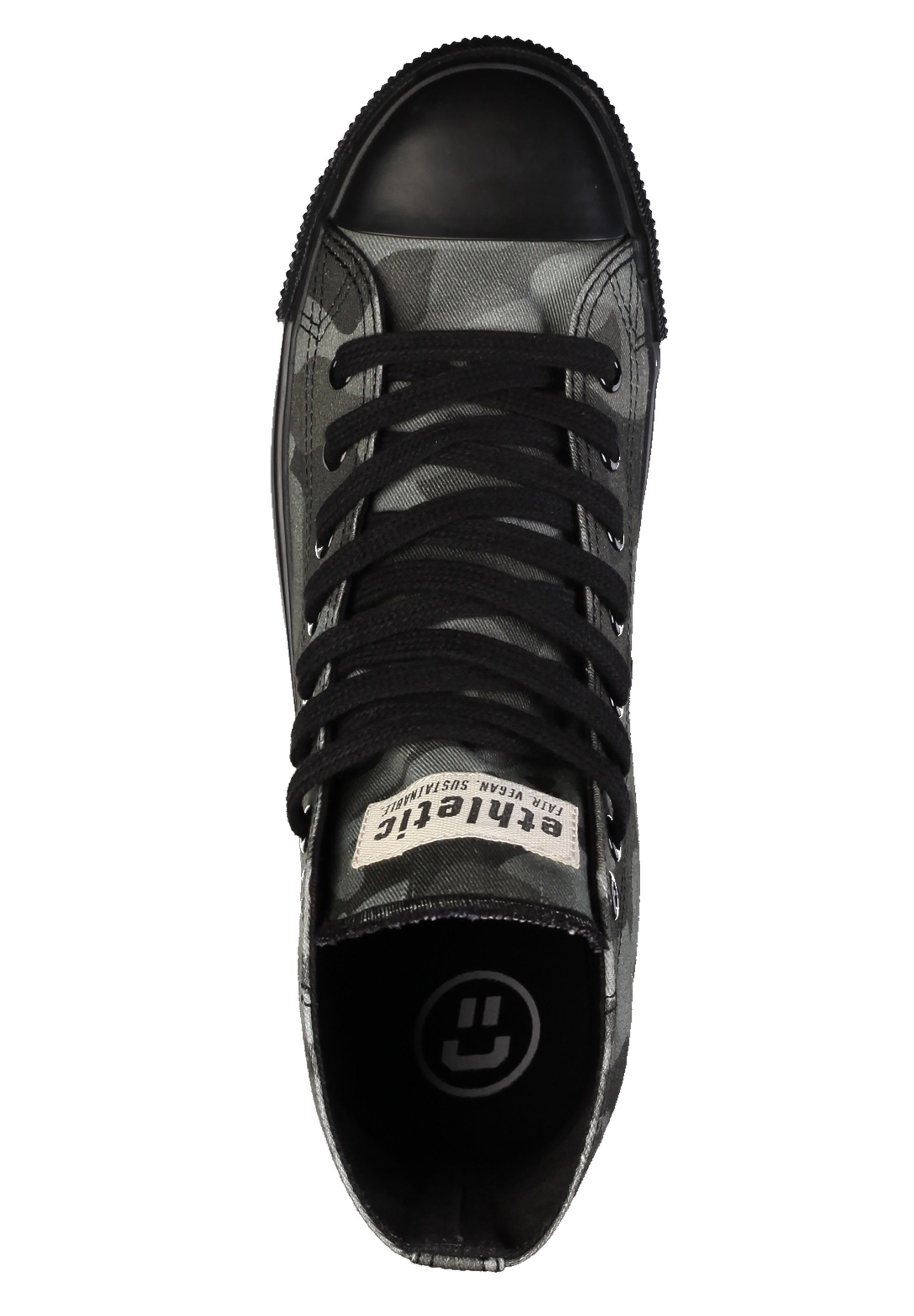 ETHLETIC Black Cap jet black Sneaker - human Fairtrade Cut Produkt rights Hi olive
