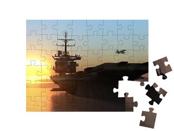 puzzleYOU Puzzle Flugzeugträger, 48 Puzzleteile, puzzleYOU-Kollektionen Fahrzeuge