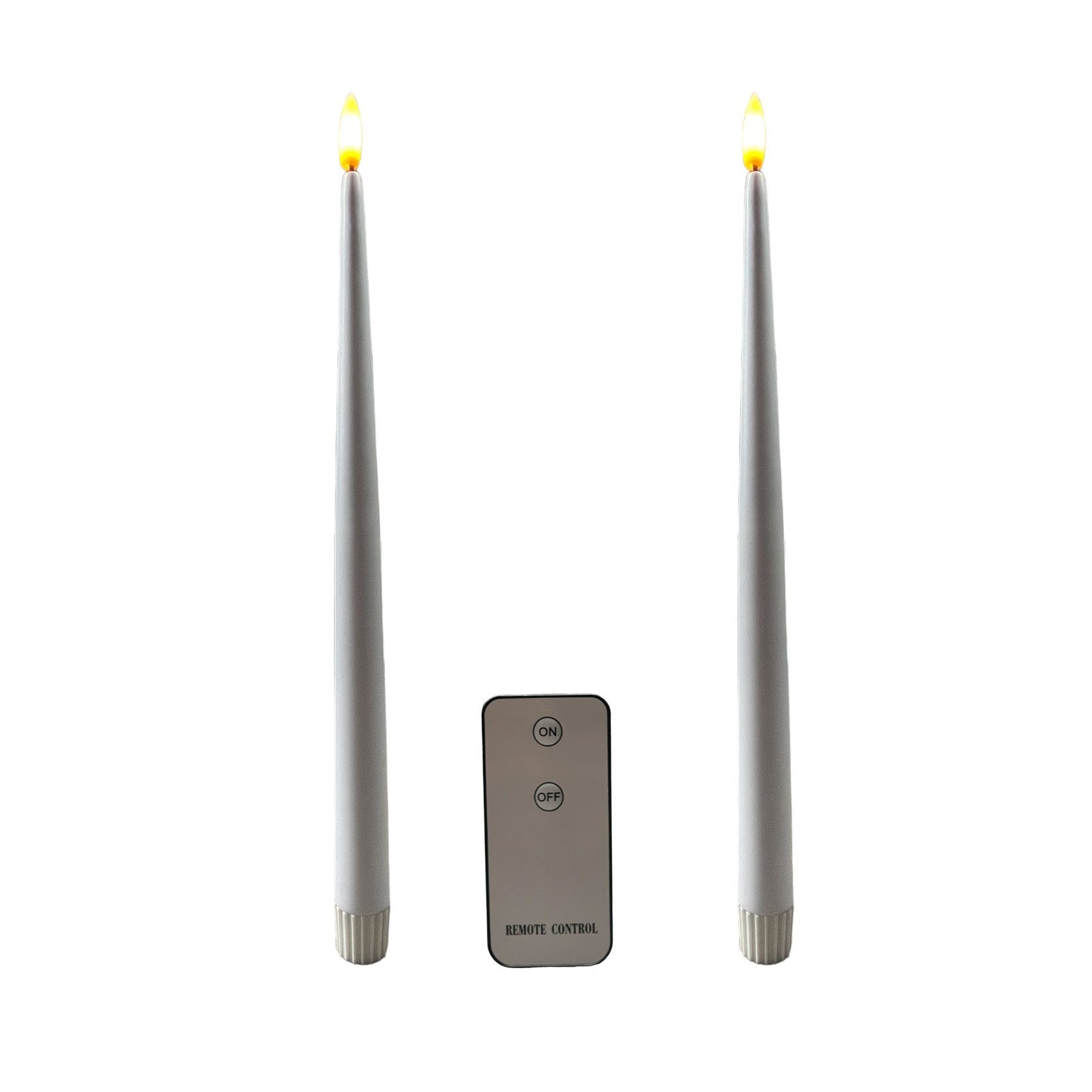 Coen Bakker Deco BV LED-Kerze (Set, 3-tlg), Stabkerzen weiß 3D Flamme Fernb günstig online kaufen