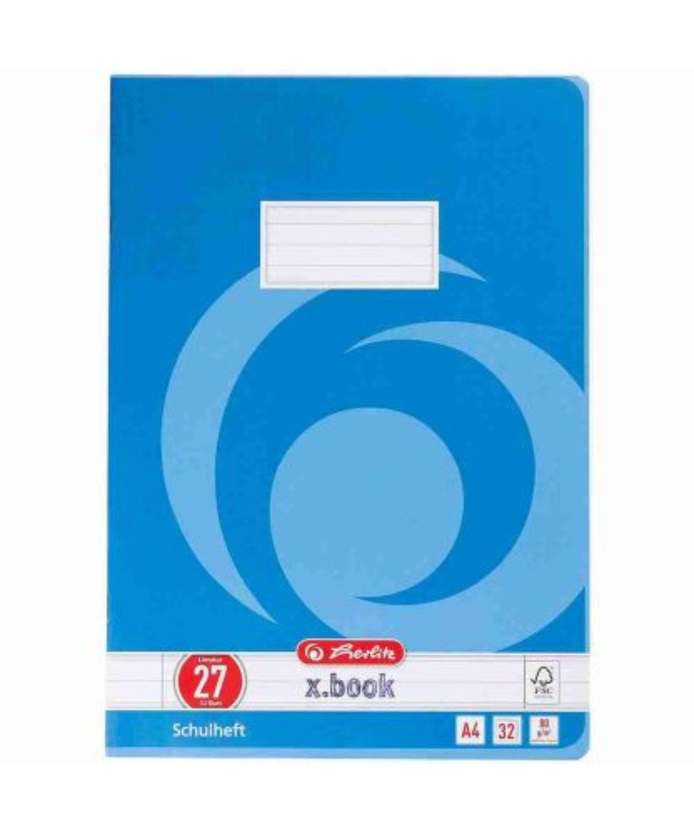 Herlitz Schulheft herlitz Schulheft x.book liniert DIN A4 32 Blatt, Lin 27