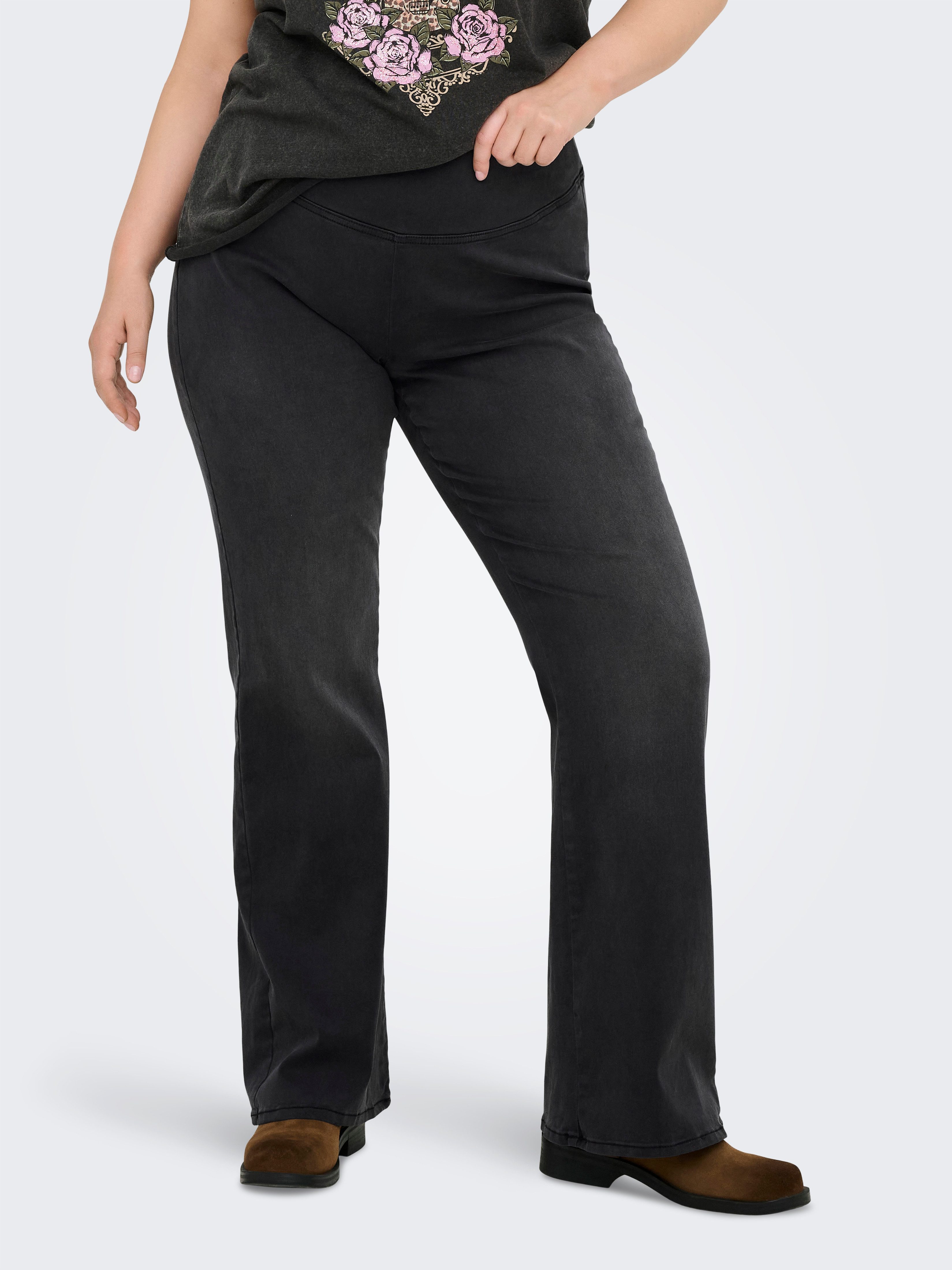 ONLY CARMAKOMA Jeansleggings CARROYAL MID WAIST FLARED LEGGING günstig online kaufen