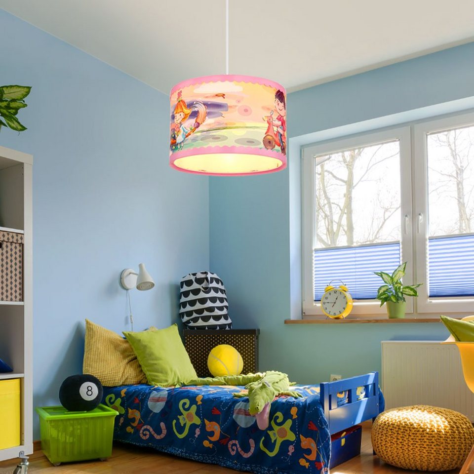 etc-shop Dekolicht, LED Kinder Decken Pendel Leuchte rosa blau Spiel Zimmer  Beleuchtung