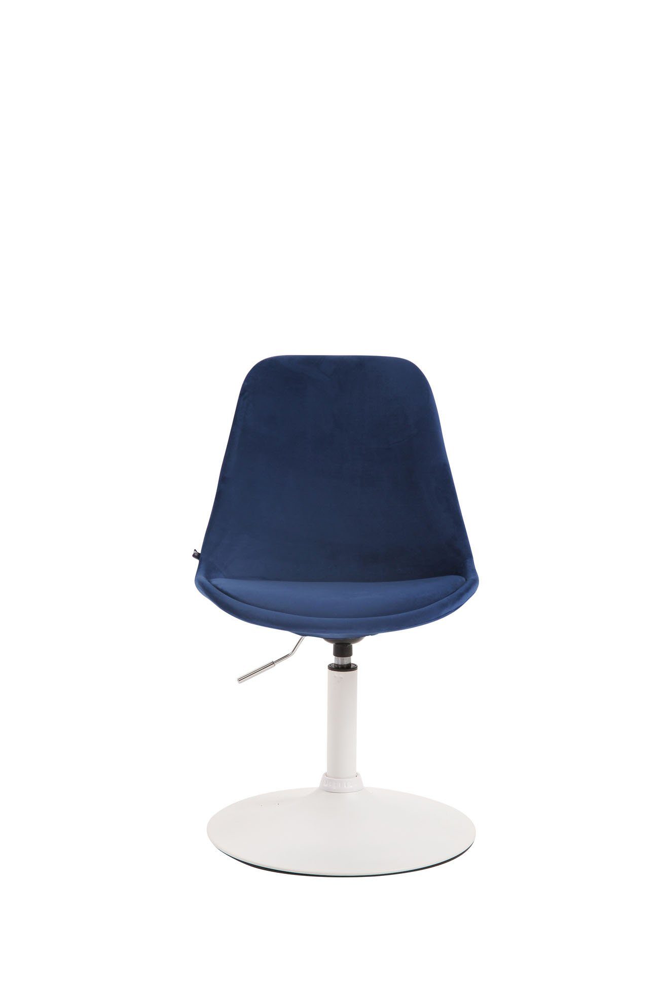TPFLiving Esszimmerstuhl Samt - (Küchenstuhl Mavic Sitzfläche - hochwertig Polsterstuhl), gepolsterter - blau Esstischstuhl weiß Metall Konferenzstuhl Sitzfläche: - - mit Wohnzimmerstuhl Gestell