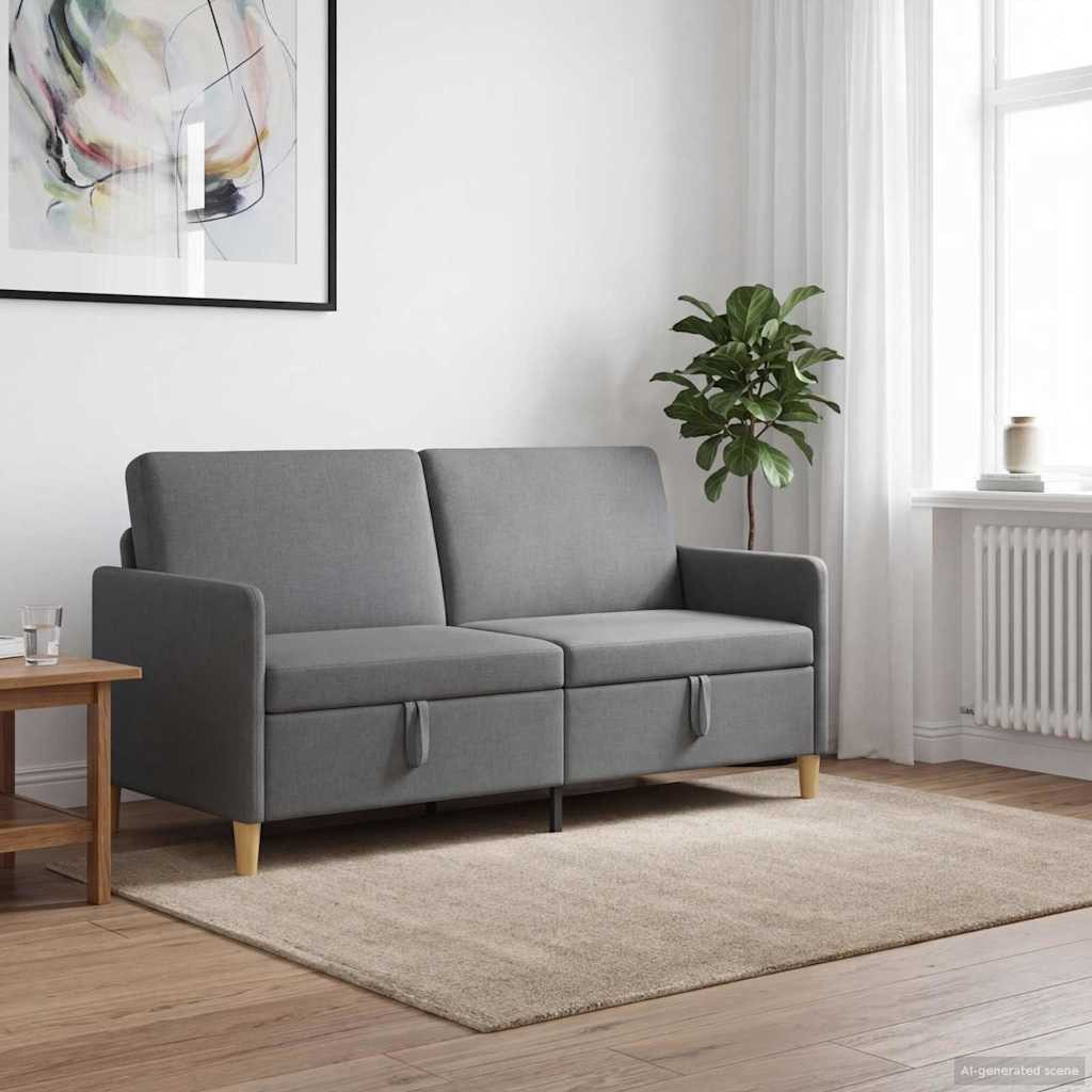 vidaXL Sofa Sofa mit Stauraum Dunkelgrau 172 x 78 x 87 cm Polyester, 1 Teile