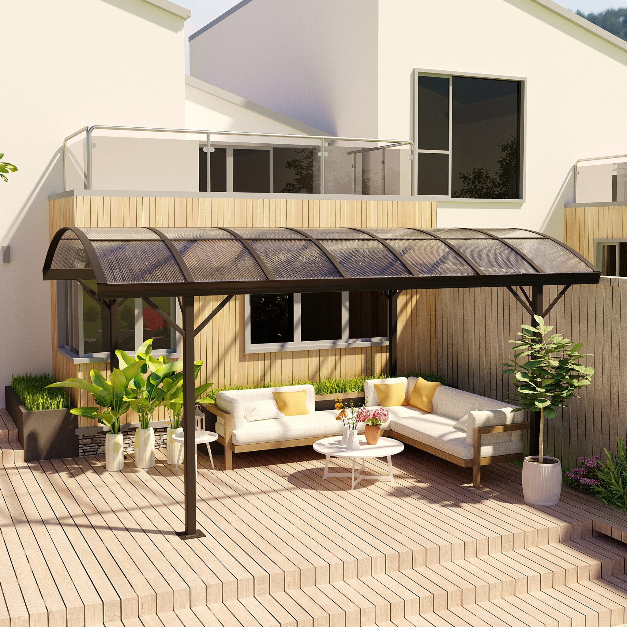 MC Star Gewächshaus 10 Polycarbonat-Wabenplatten, 4 mm, UV-beständig, Doppelwaben-Gewächshausplatte, 120 x 60 cm, transparent