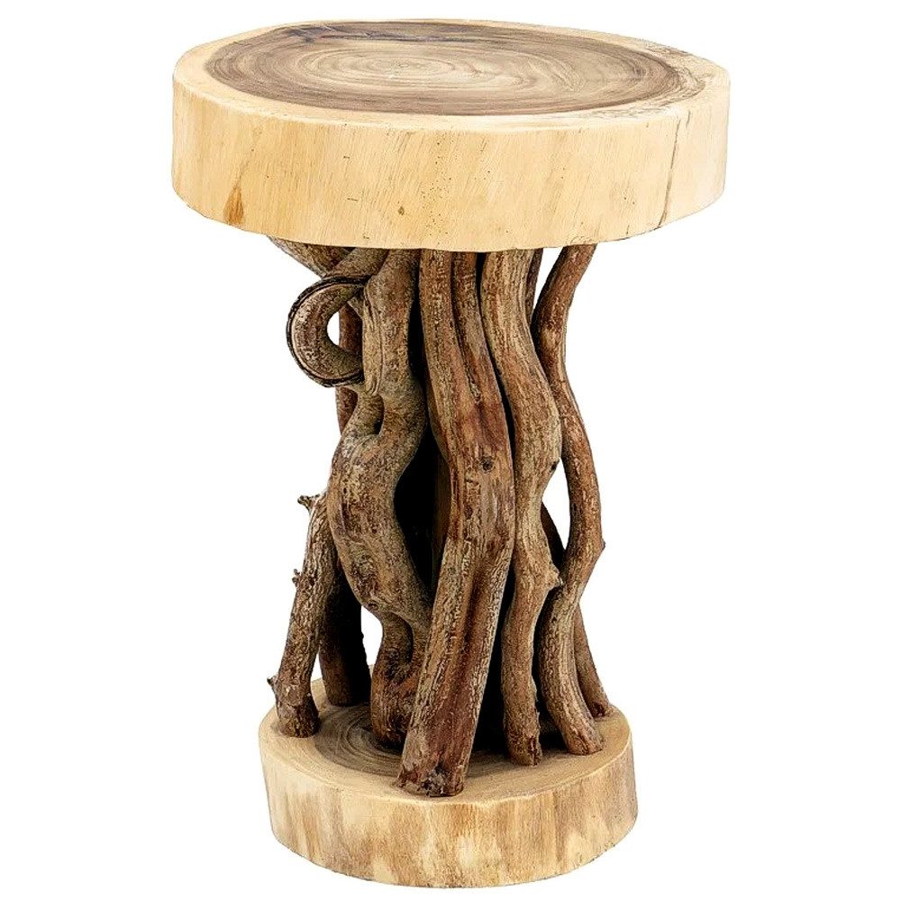 IMAGO Blumenhocker Blumenständer aus Holz, Pflanzenhocker Blumentisch