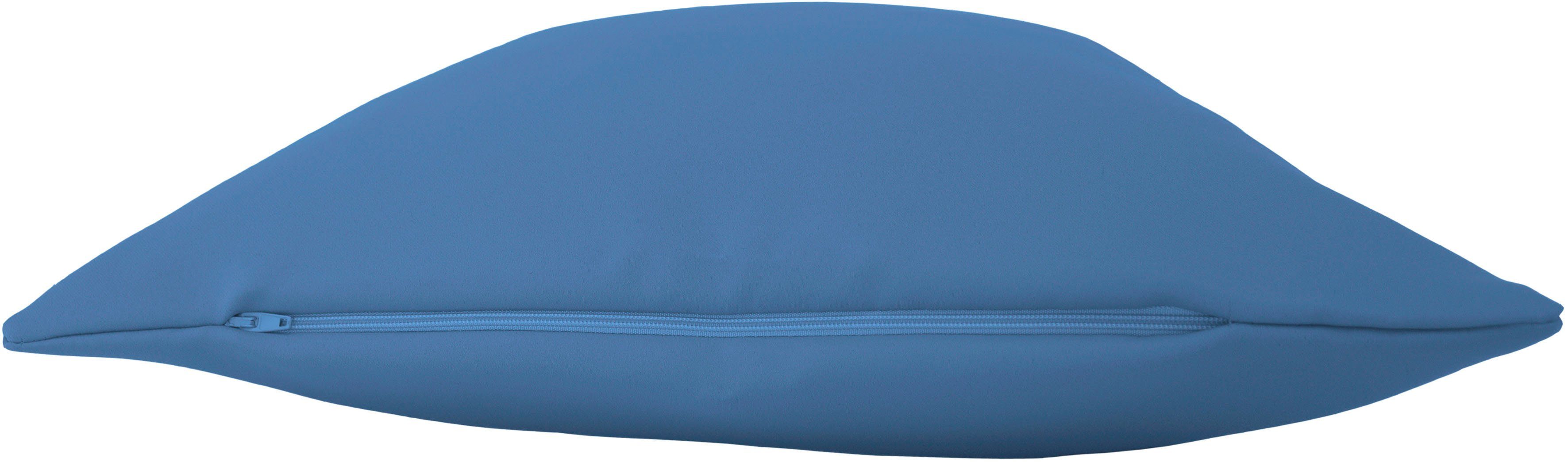 VHG Dekokissen unifarben Leon, 2 Füllung, Kissenhülle hellblau Stück, ohne Reißverschluss
