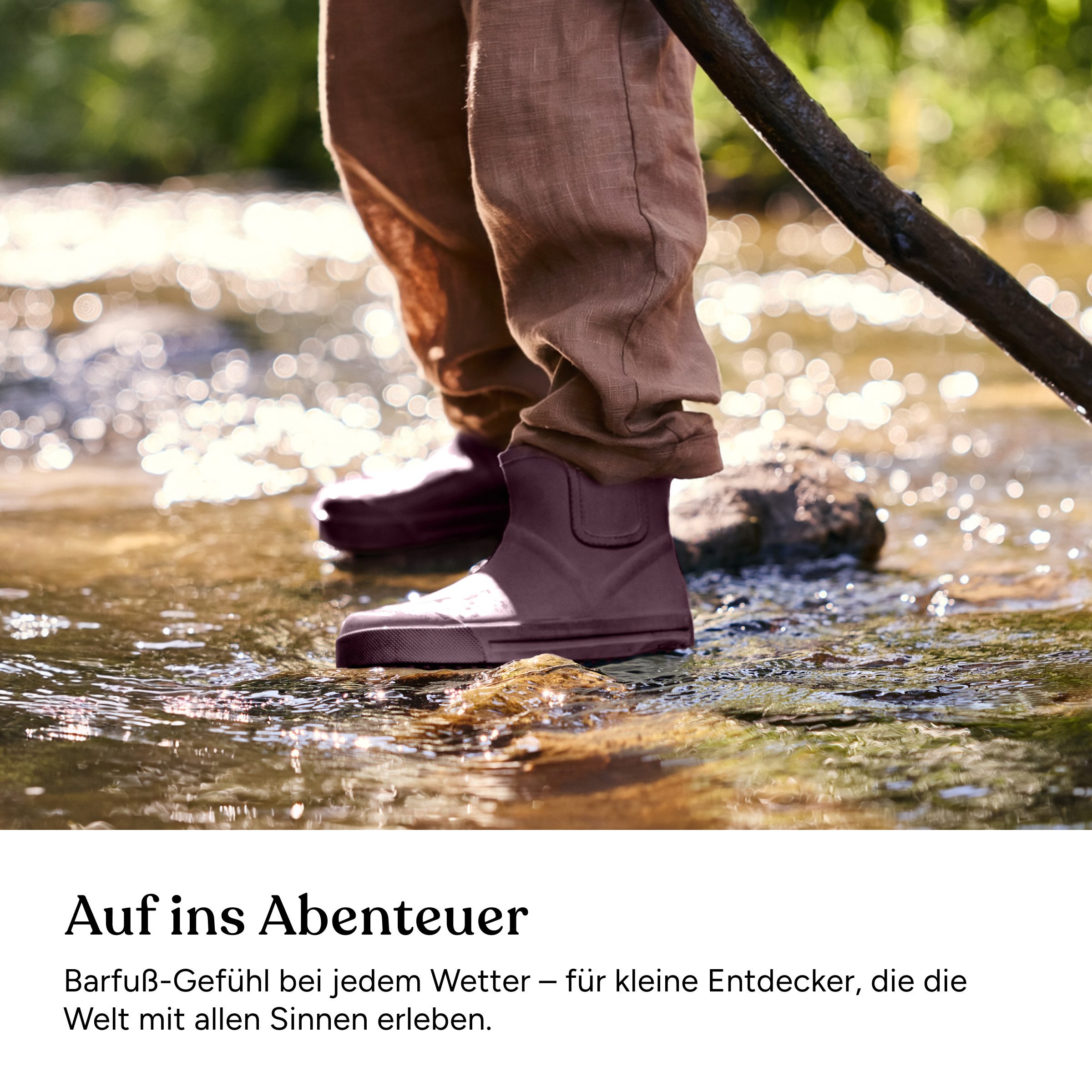 Ehrenkind Kinder Barfuß Gummistiefel (Vanille, 24/25, Flexible, flache Sohle & breite Zehenbox für natürliches Laufgefühl) witterungs- und UV beständig – Bild 2 von 5