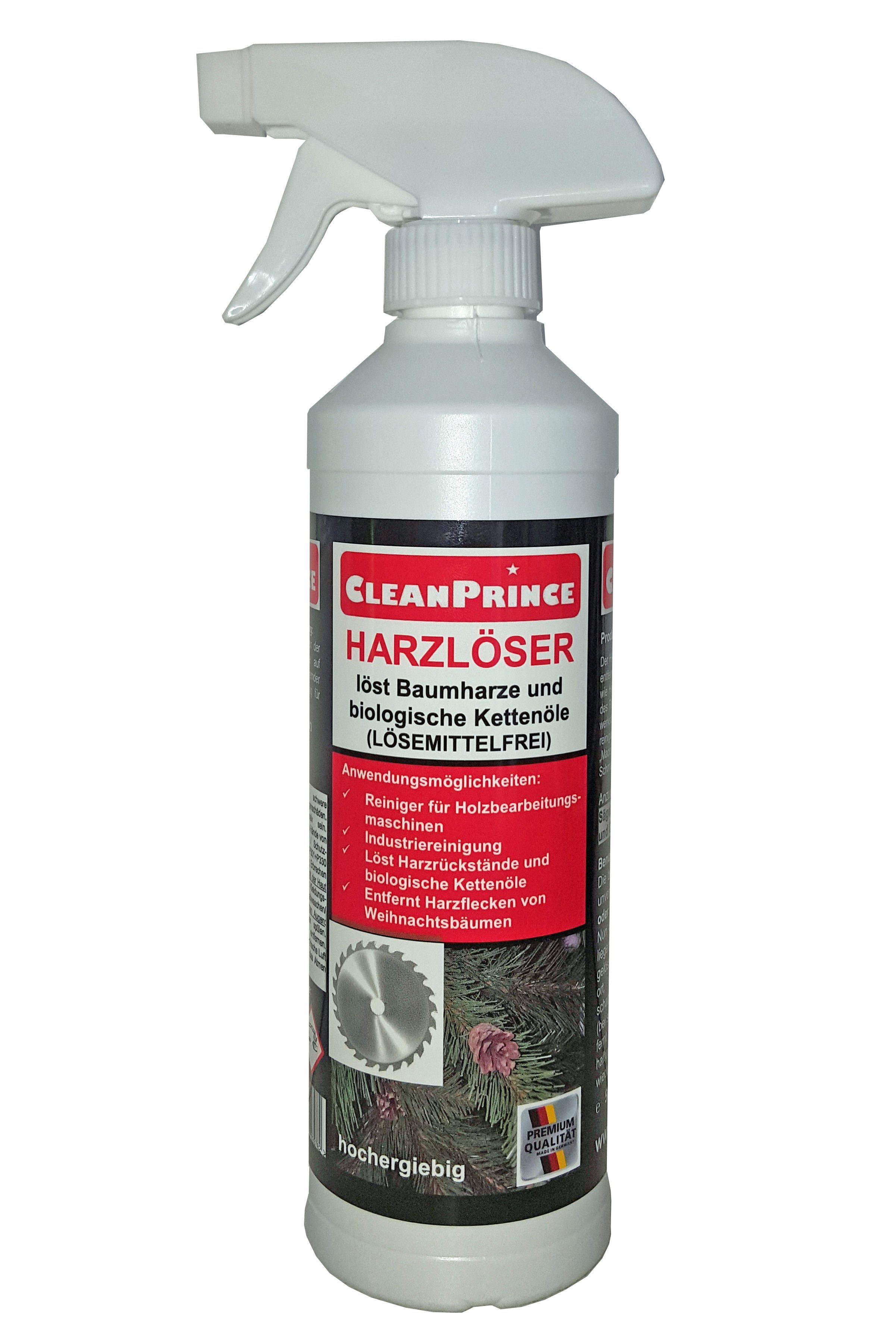 Harzlöser, löst Baumharze und biologische Kettenöle, lösemittelfrei Fleckentferner