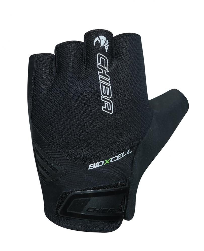 Fahrradhandschuhe CHIBA BioXCell Air - Radhandschuhe kurz, schwarz, S, atmungsaktiv mit