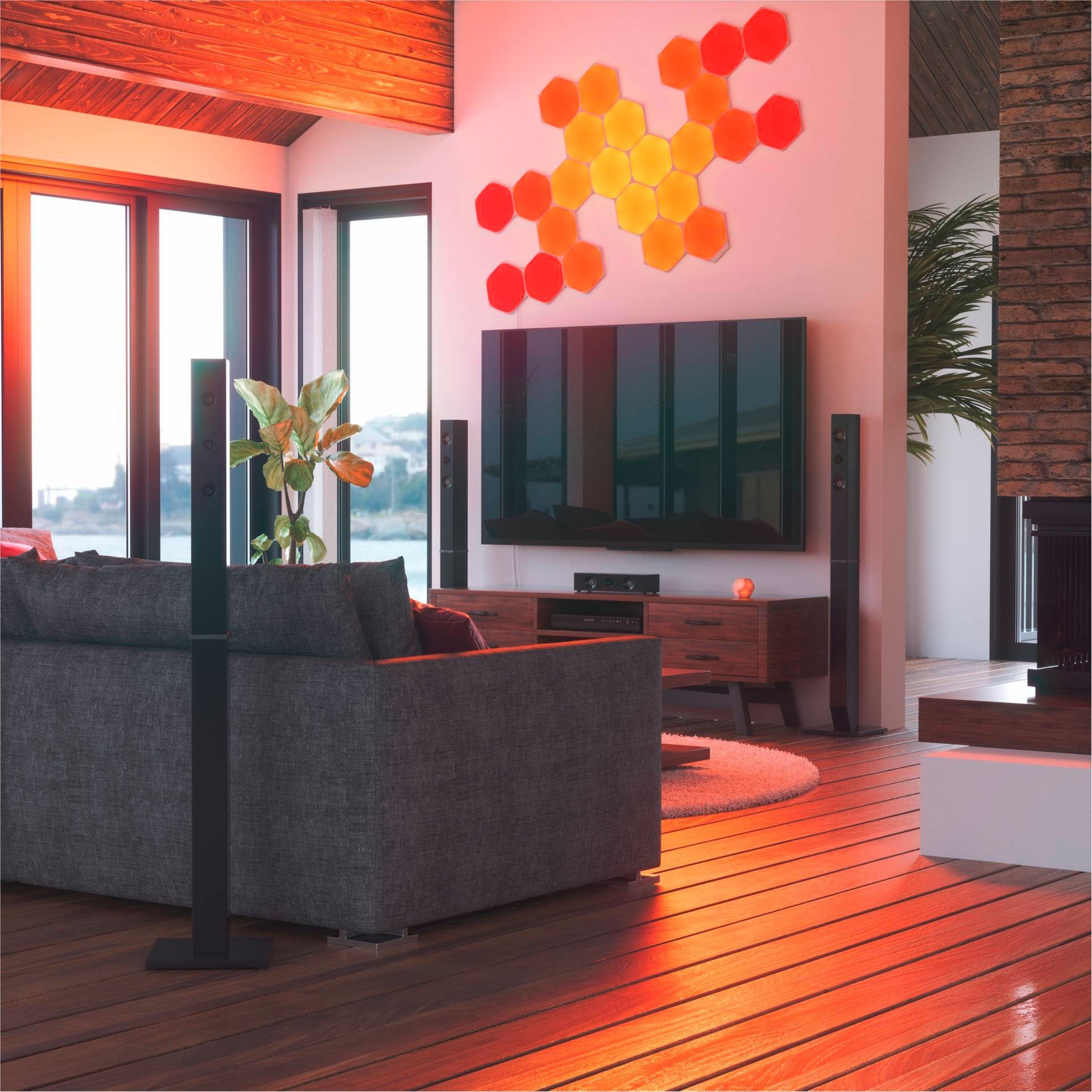 nanoleaf LED Panel Shapes integriert, Farbwechsler Hexagons, LED fest Dimmfunktion