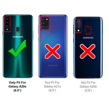 CoolGadget Handyhülle Rot als 2in1 Schutz Cover Set für das Samsung Galaxy M11 6,4 Zoll, 2x 9H Glas Display Schutz Folie + 1x TPU Case Hülle für Galaxy M11