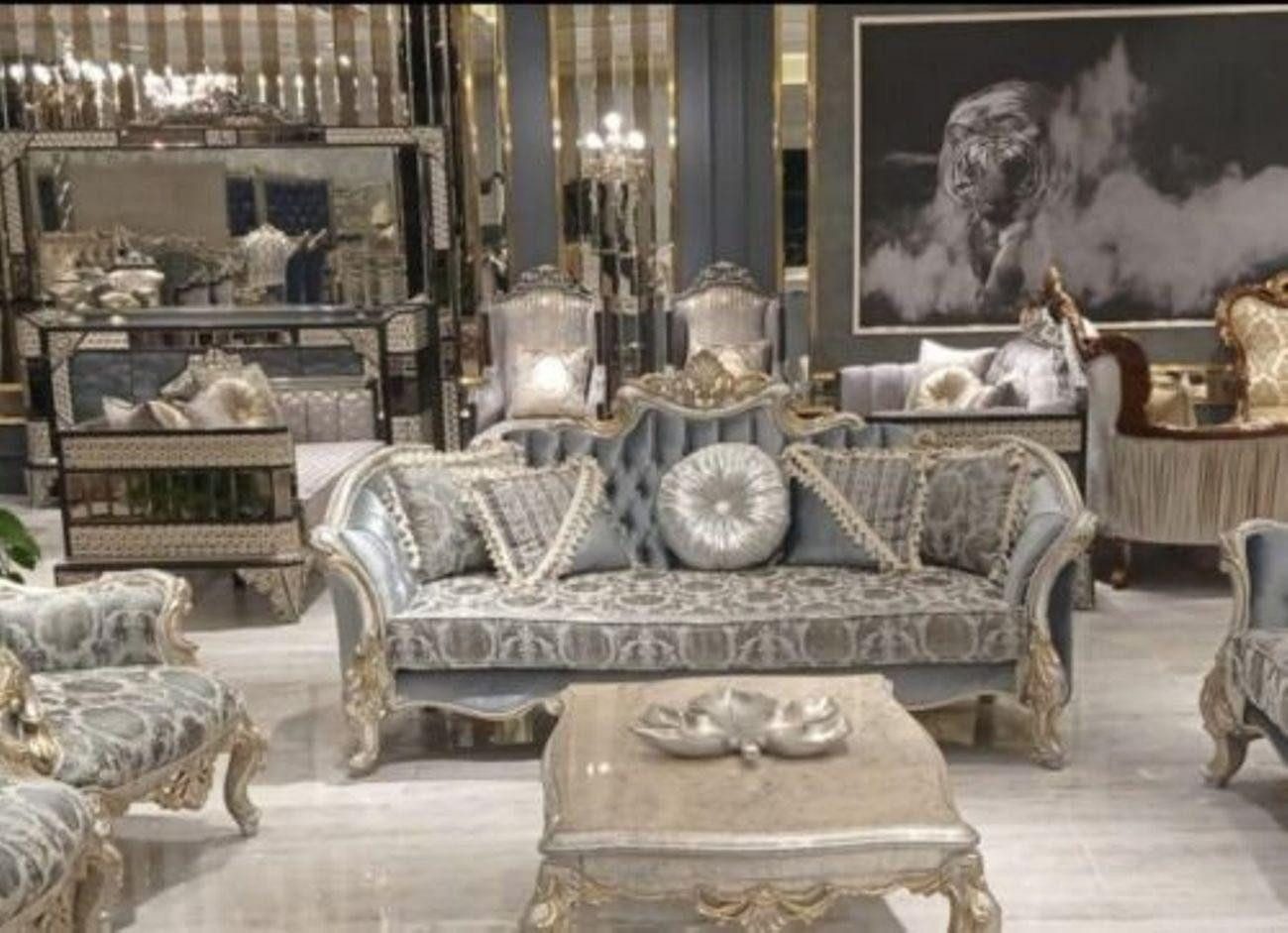 JVmoebel 3-Sitzer Klassisches Textilsofa in elegantem Design für stilvolle Wohnräume, Made in Europa