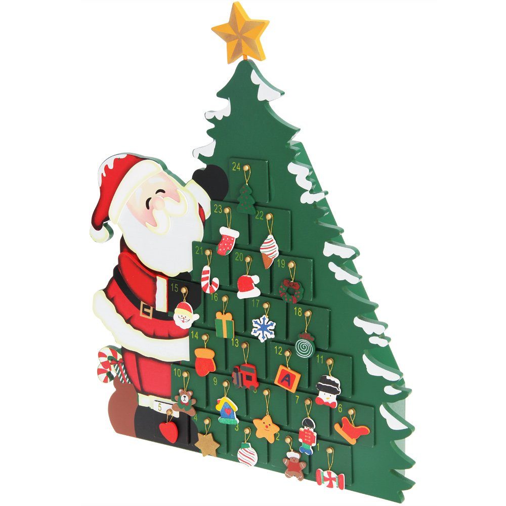 Weihnachtsmann Adventskalender Spielwerk Deuba (24-tlg)